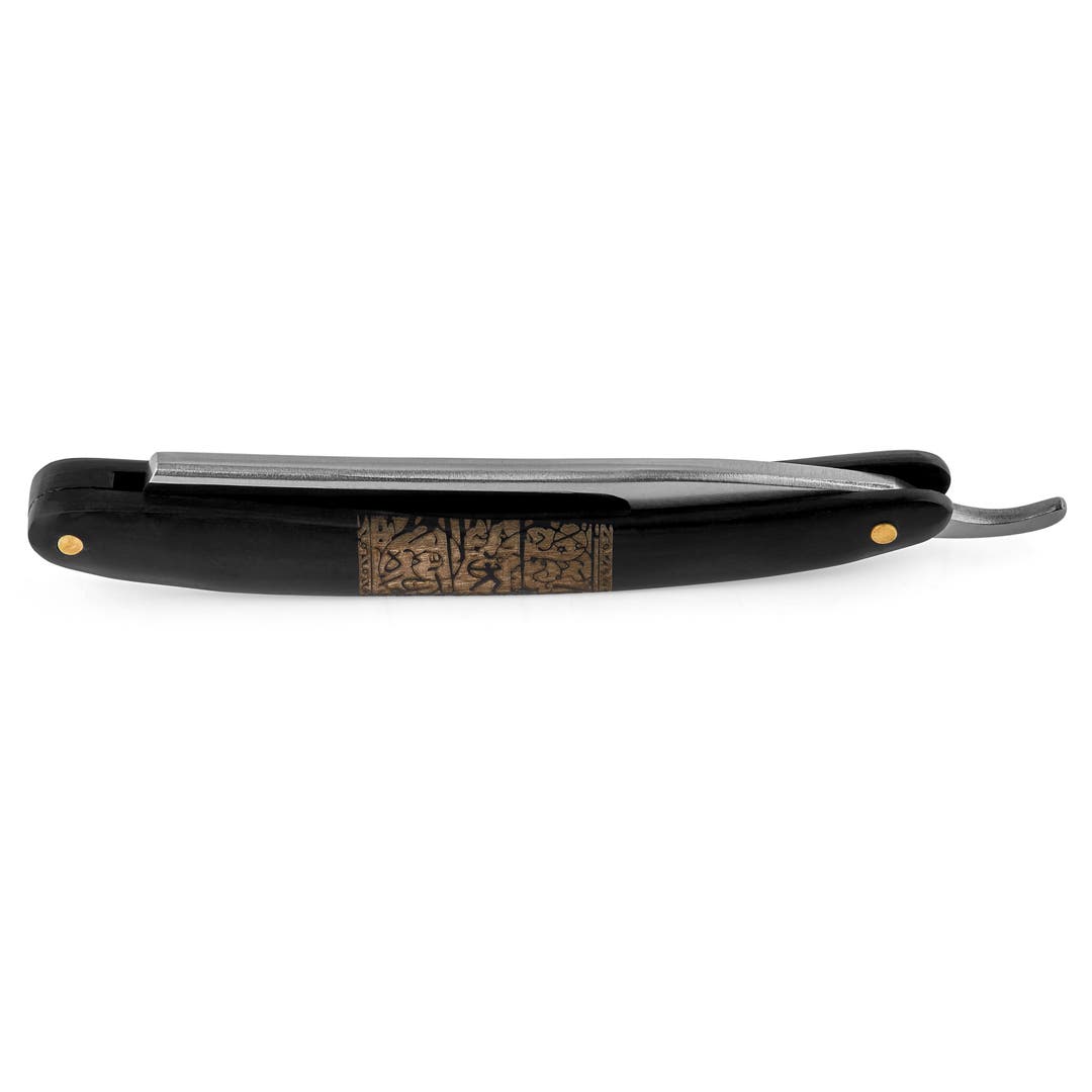 Ebony Wood Carved Straight Razor | Titan | Free shipping