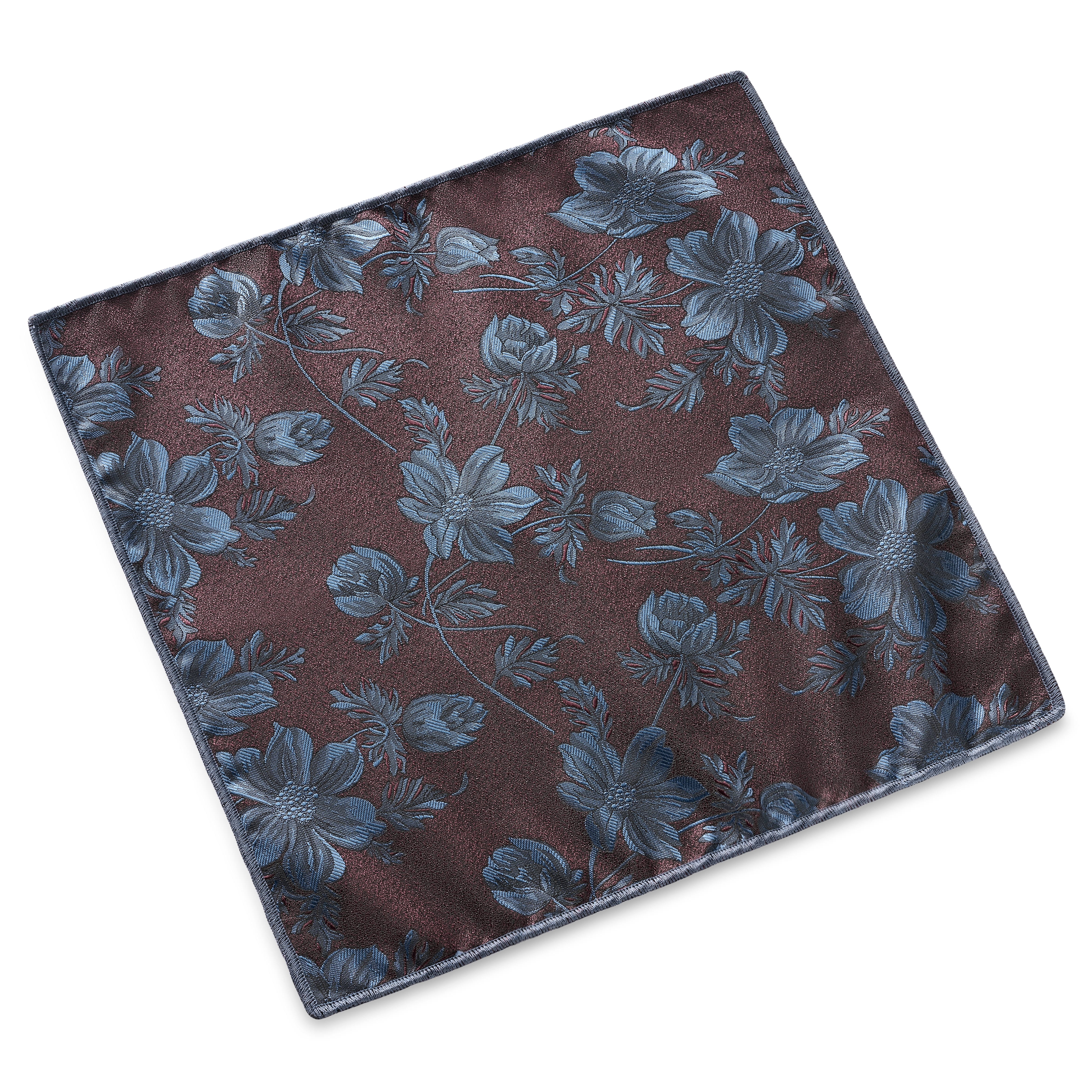 Dianthus | Pañuelo de bolsillo de flores en naranja oscuro y azul - 2