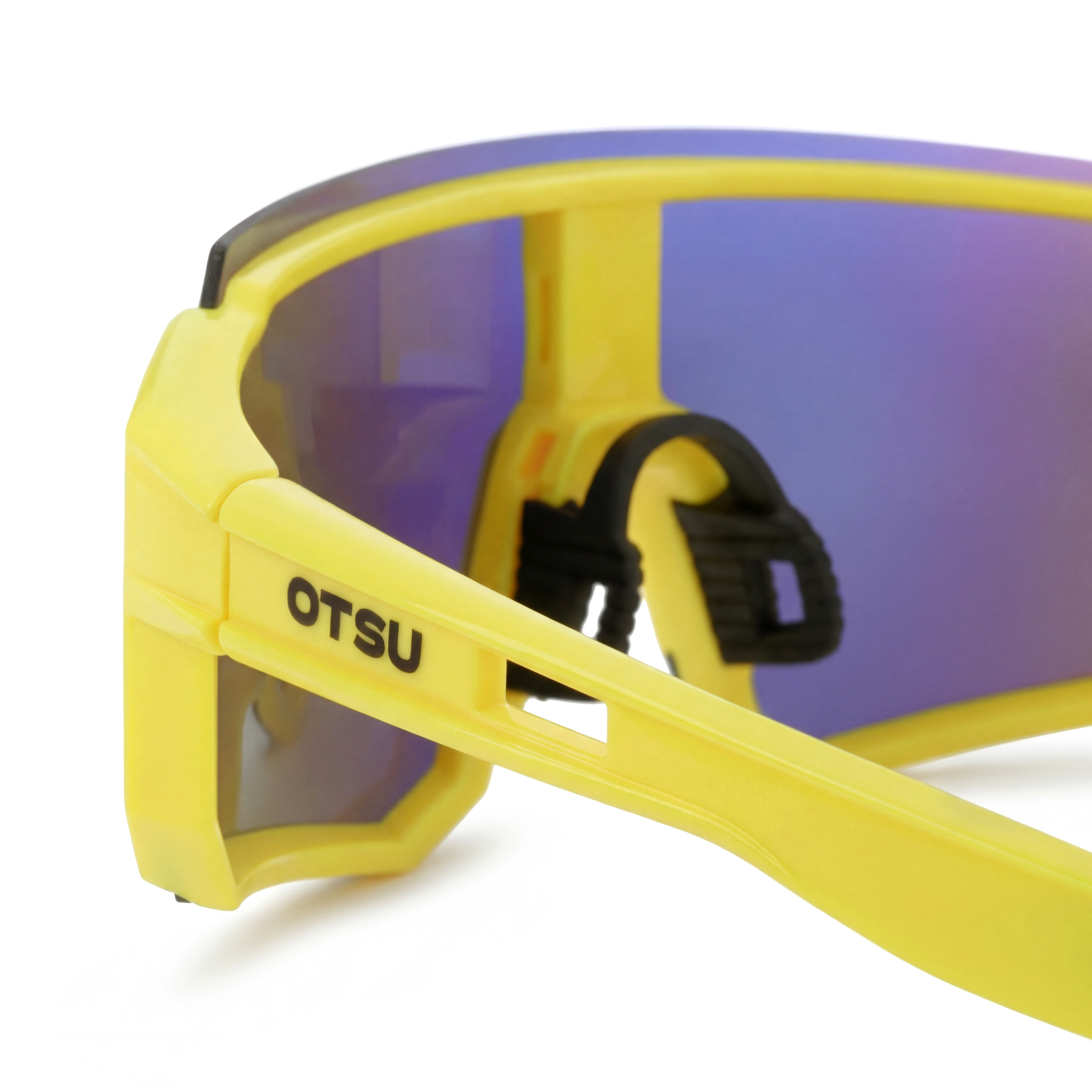 Momentum | Yellow & Blue Wraparound Sports Sunglasses - 4
