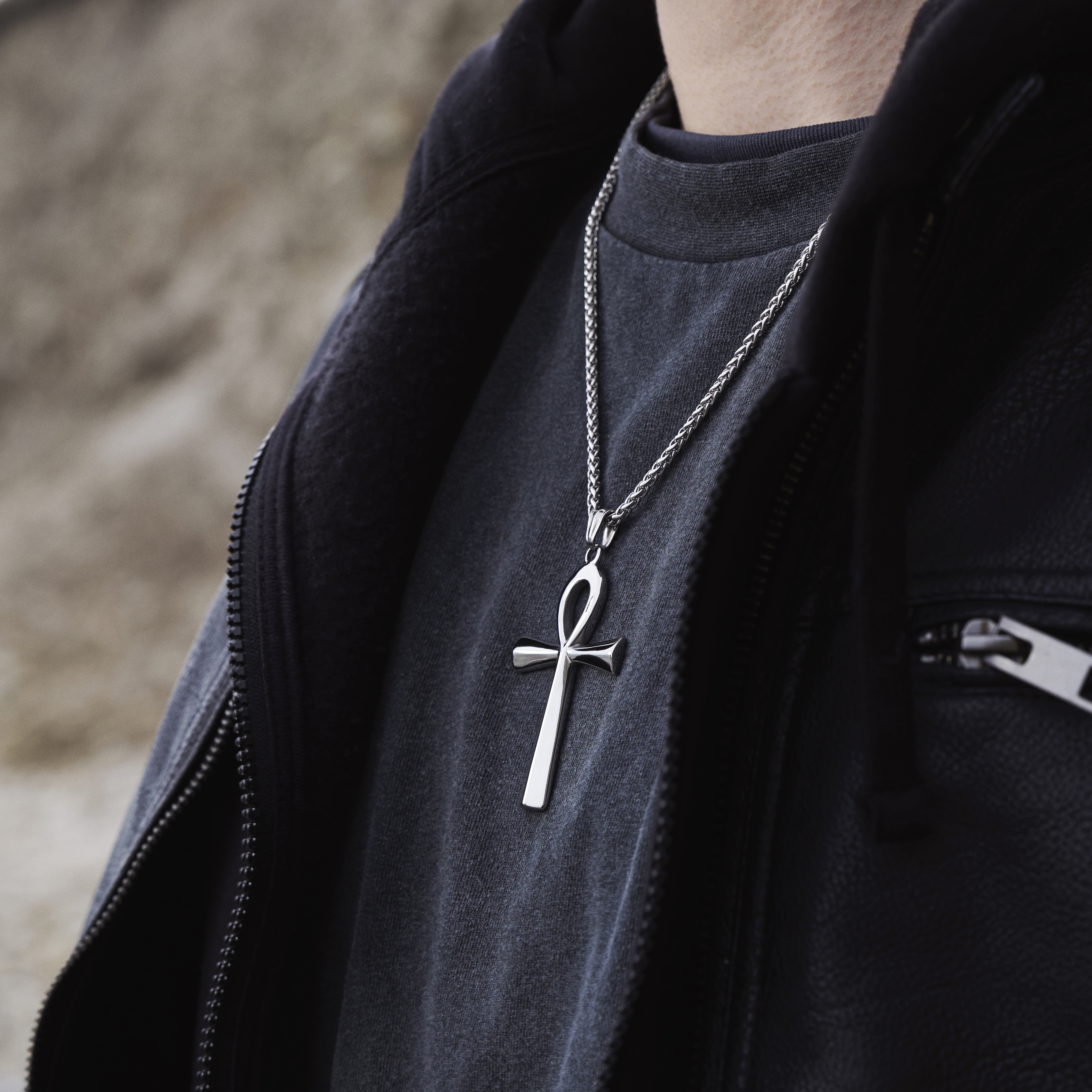 Stalen Ankh Ketting - 4