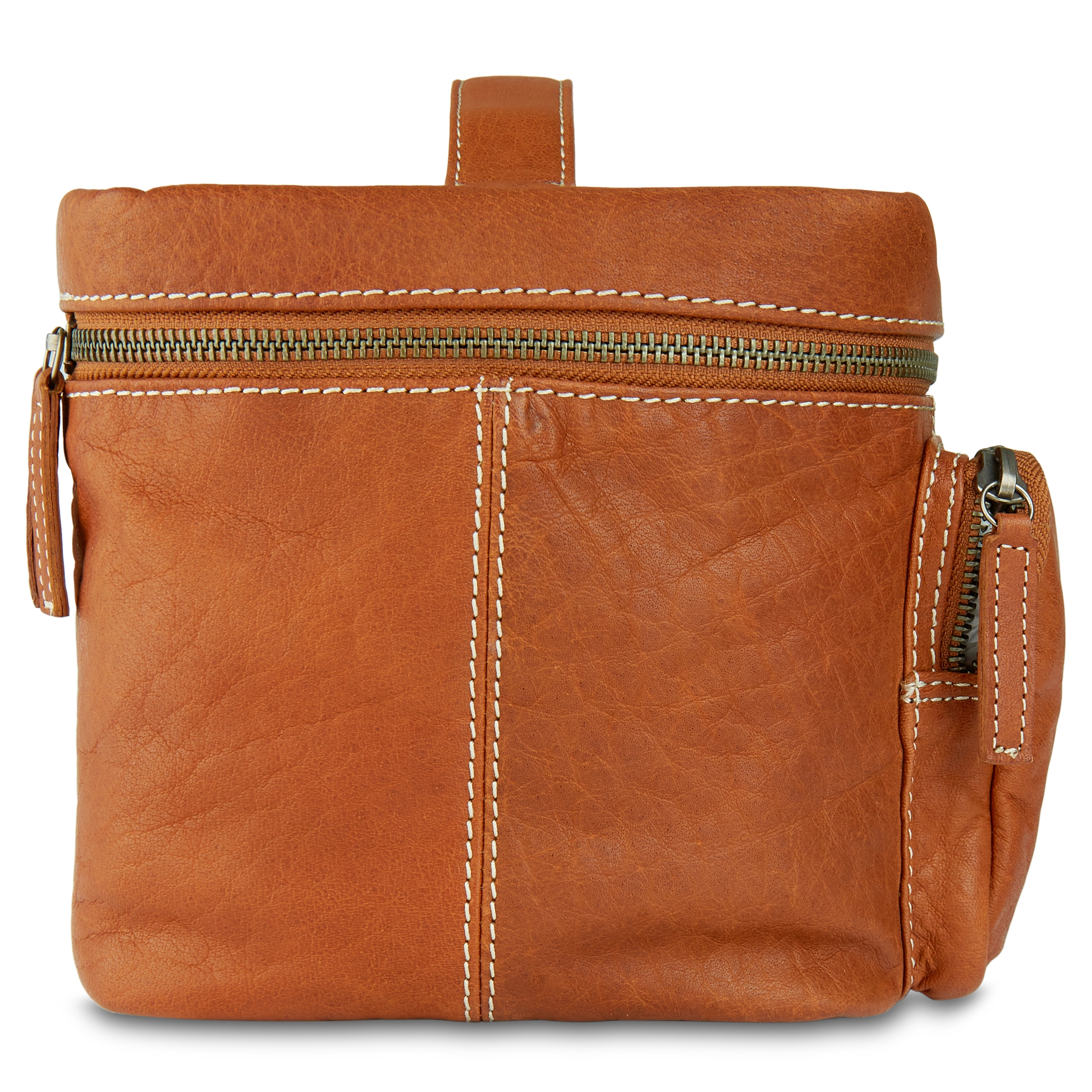 Oxford Tan XL Toiletry Leather Bag - 4