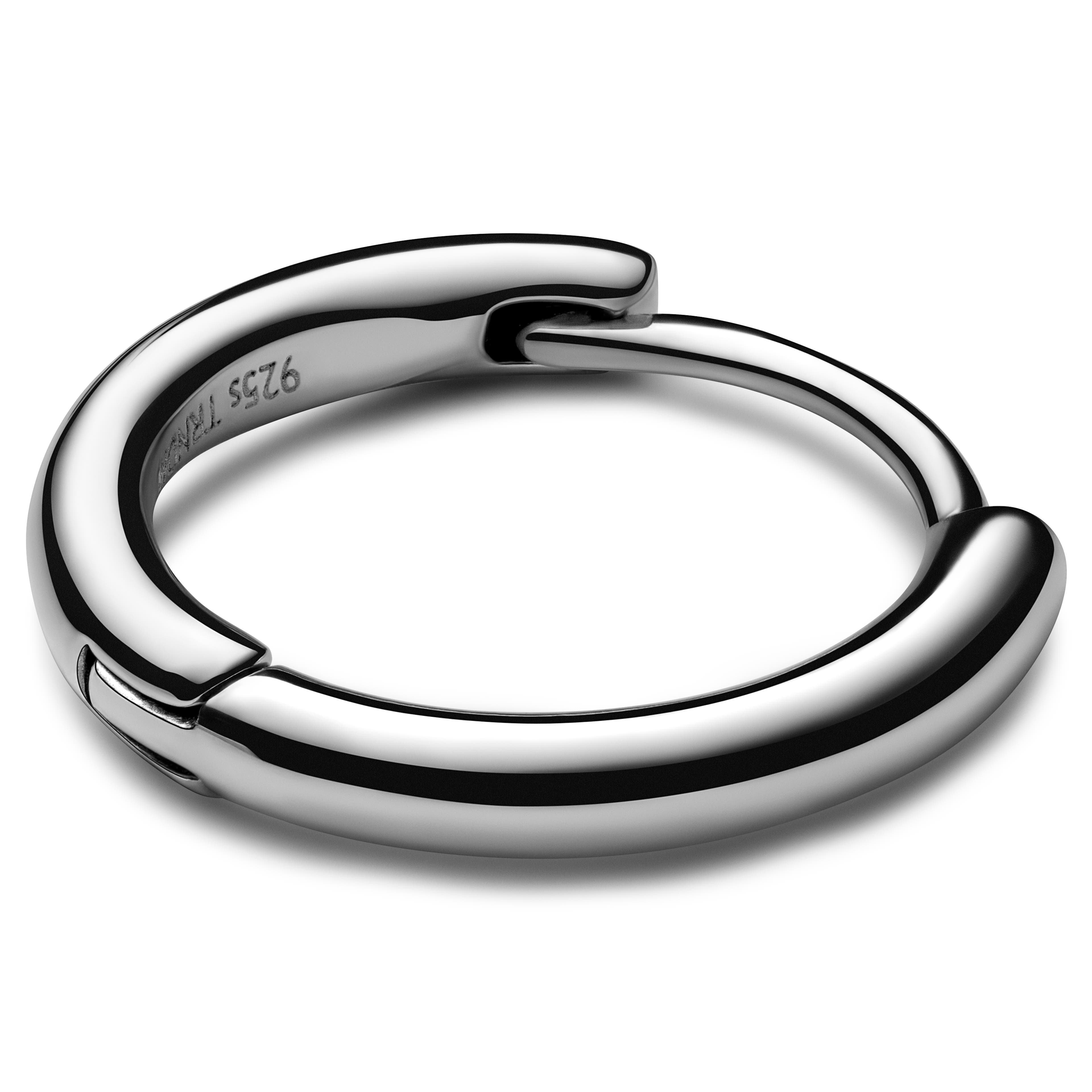 Huggie | 6 mm Sterling Silver Hoop Earring Huggie | 6 mm Sterling Silver Hoop Earring