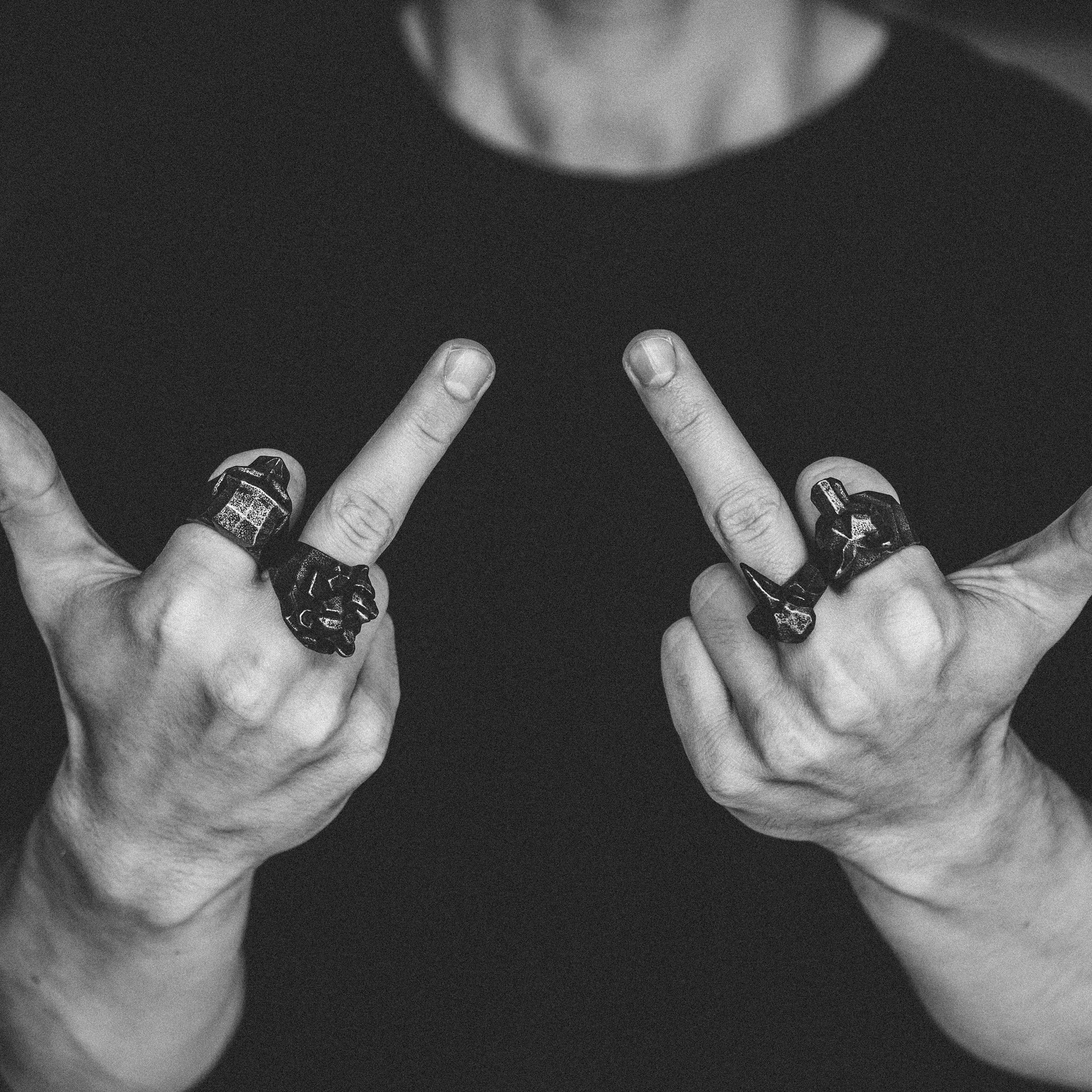 Mack Grey Lion Ring  - 6