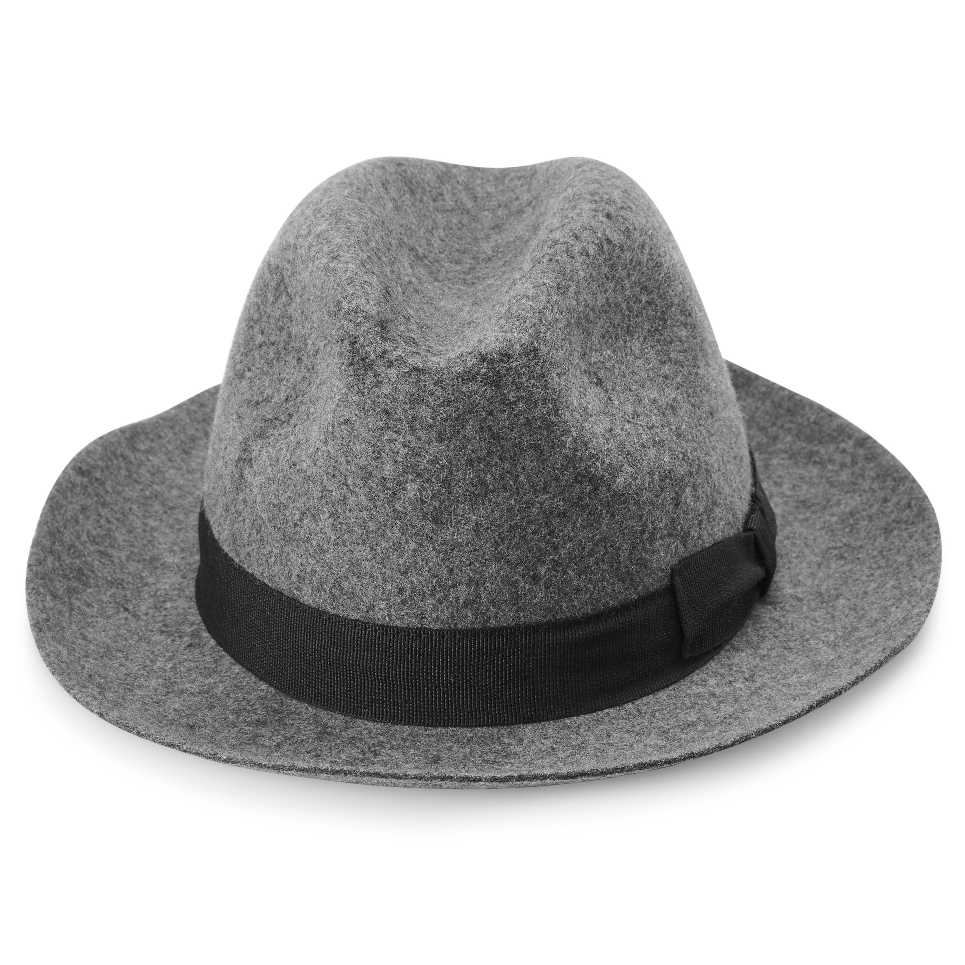 Cappello Fedora Filippo grigio con tesa grezza - 2