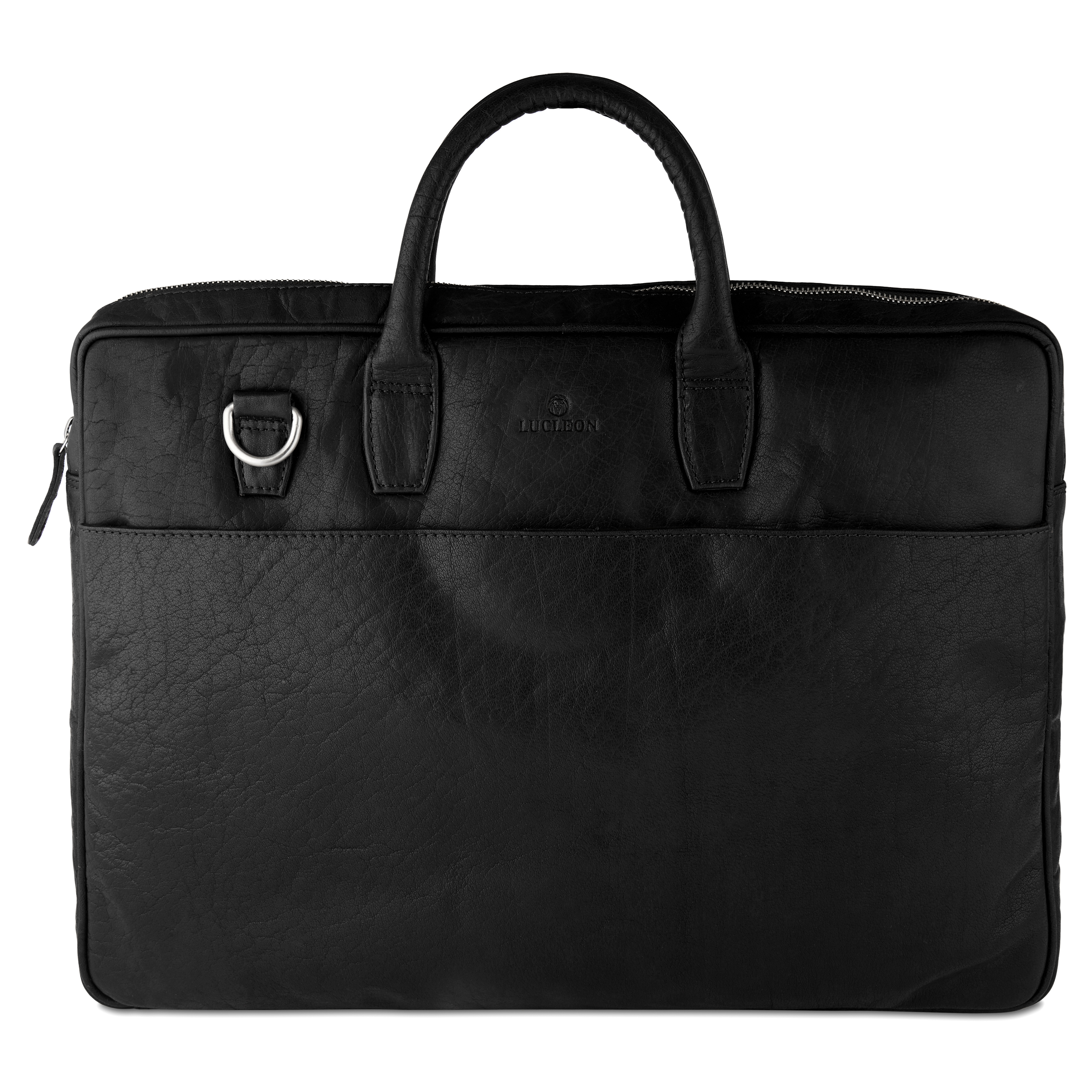 Montreal Dünne Schwarze Executive Ledertasche 17 Zoll - 2