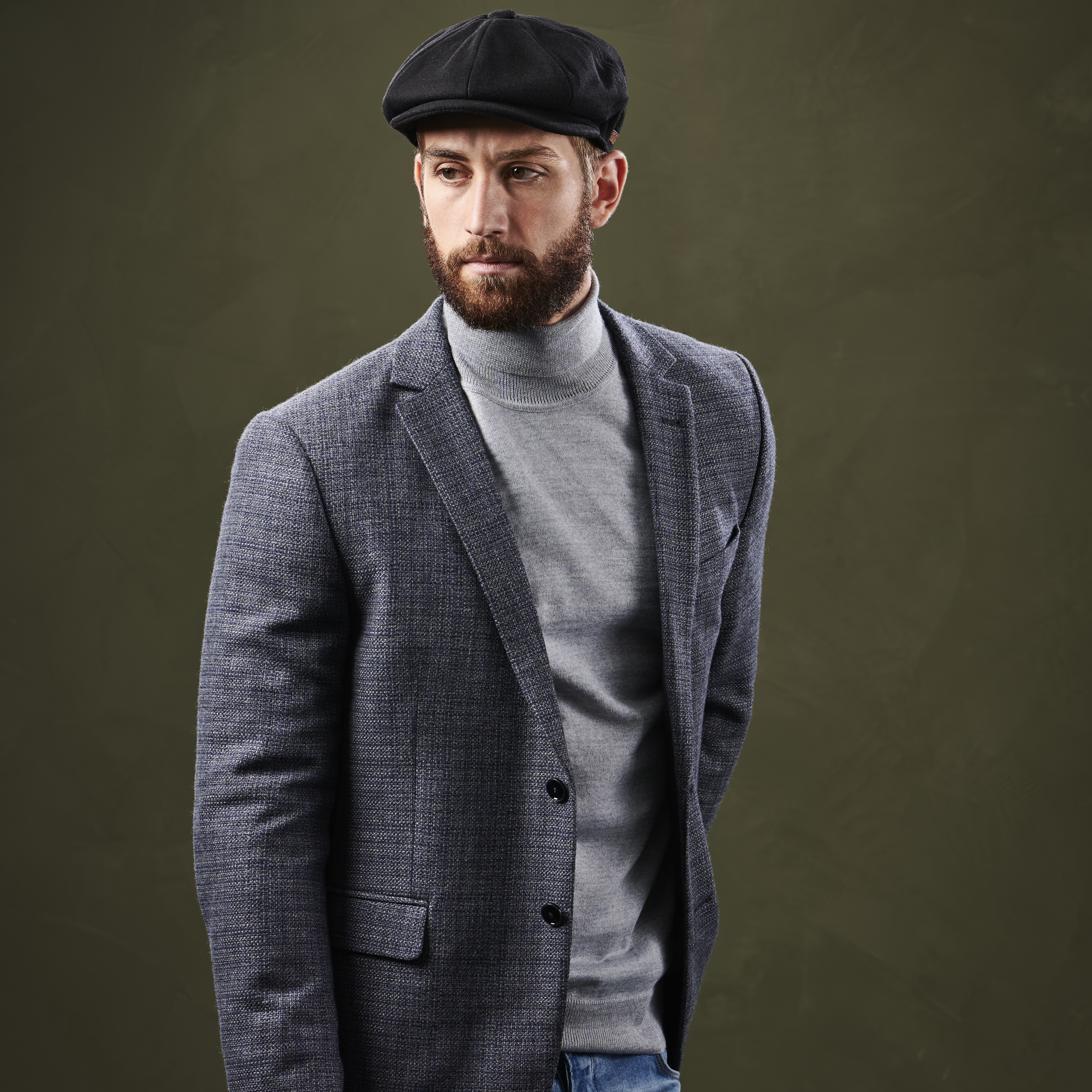 Schwarze Newsboy Ballonmütze - 6