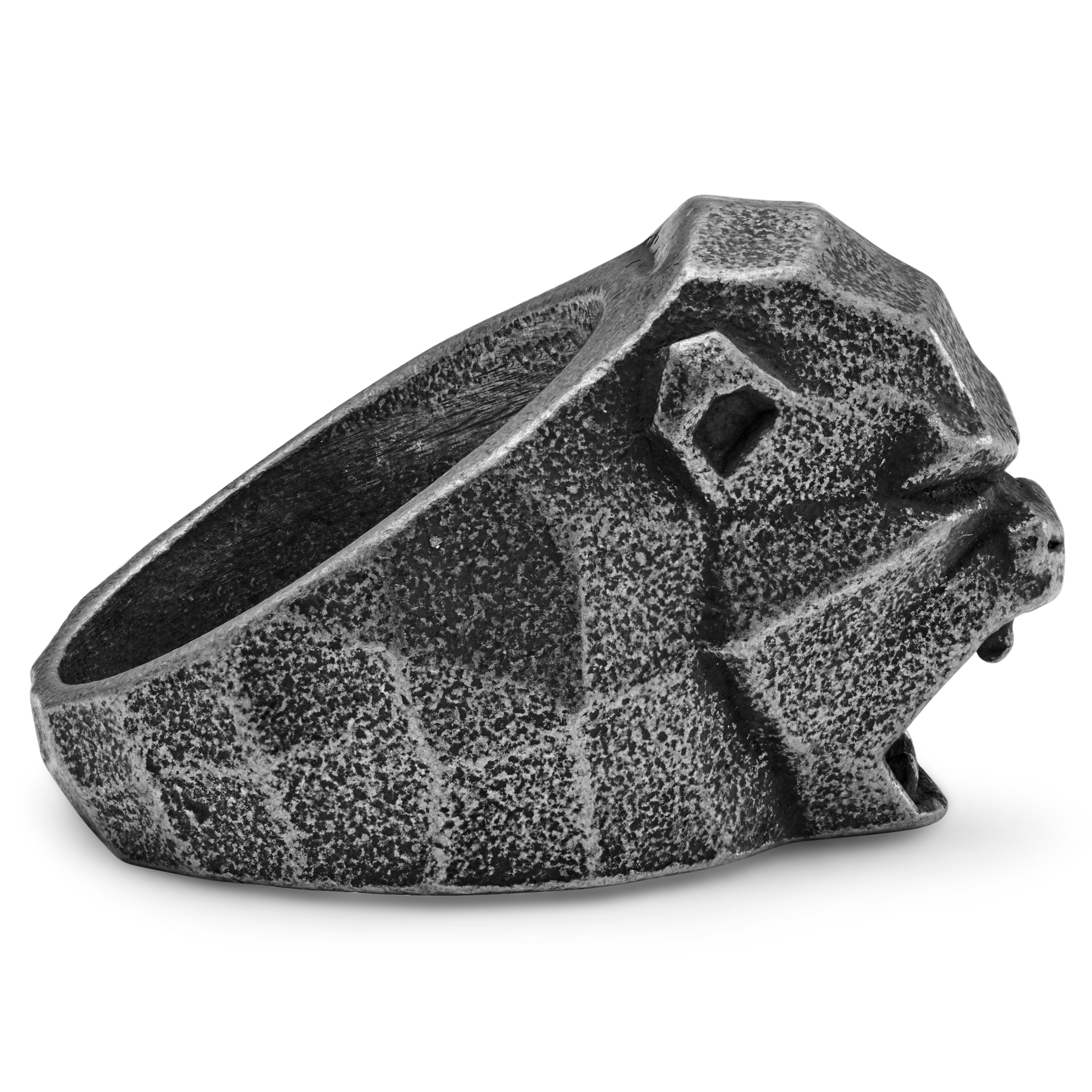 Bague grise tête de gorille Mack - 5