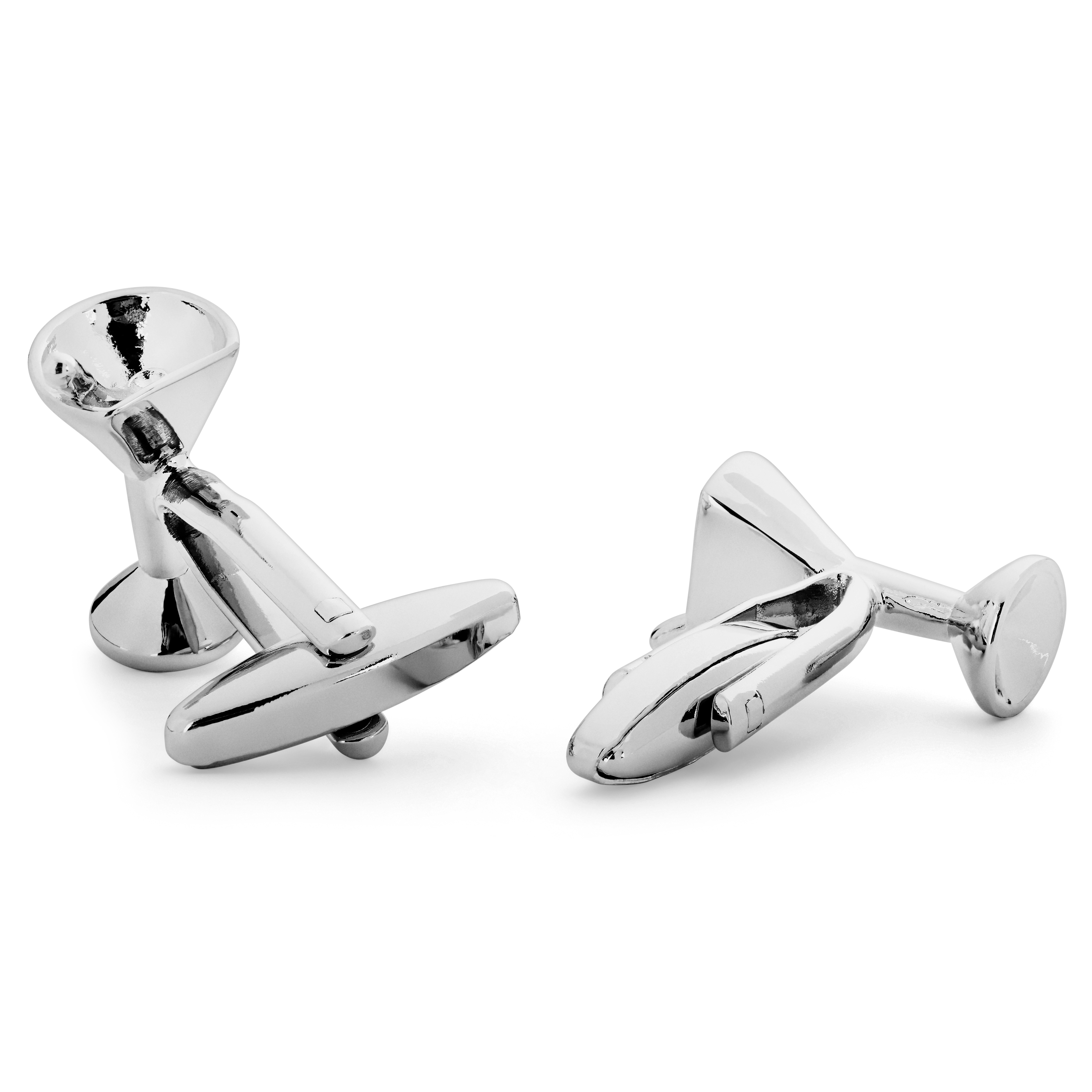 Flaviant | Silver-Tone Martini Cufflinks - 2