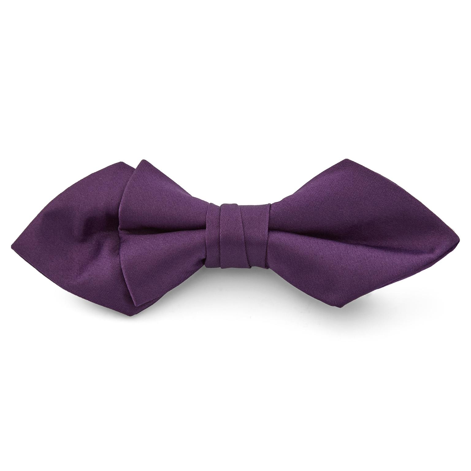 Noeud papillon classique en pointes violet foncé Noeud papillon classique en pointes violet foncé