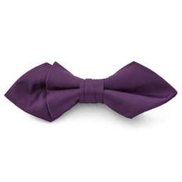 Dark Purple Basic Pointy Pre-Tied Bow Tie