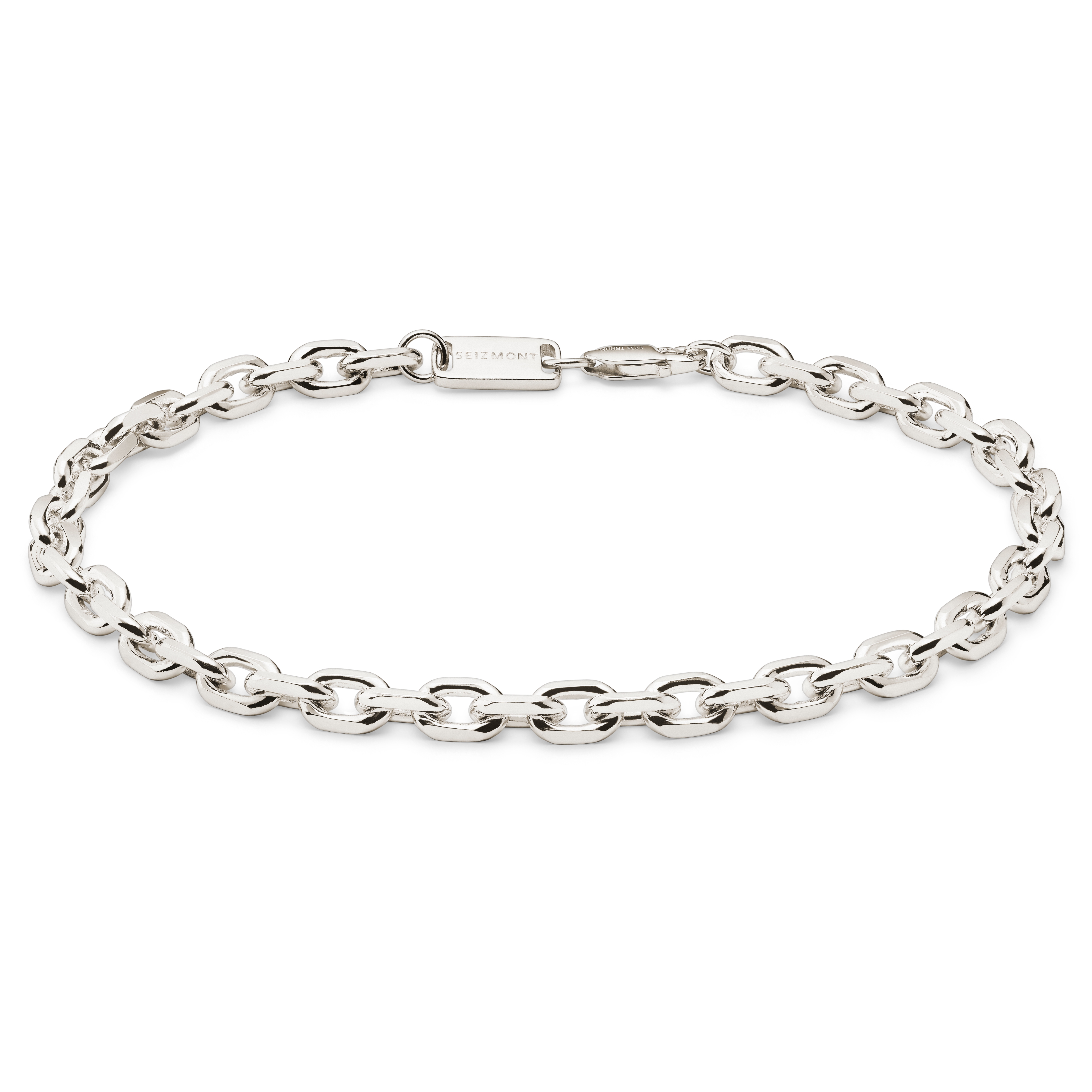 Argentia | Uncoated Raw 925 Sterling Silver 6 mm Cable Chain Bracelet