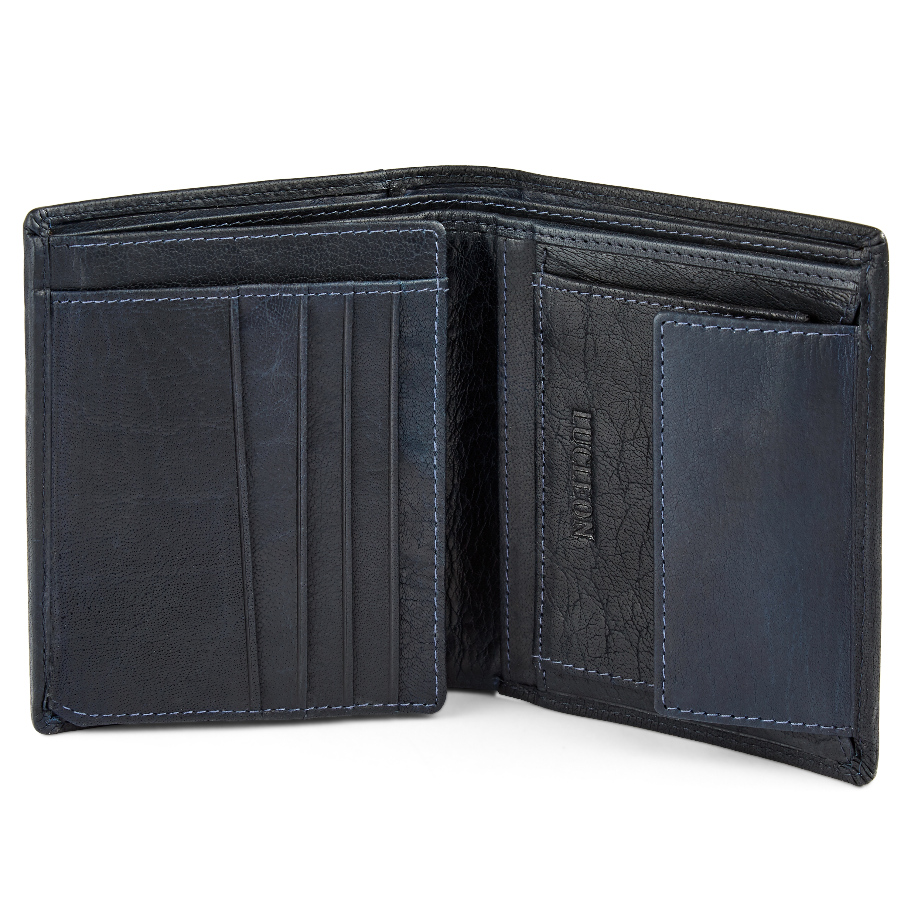 Montreal Rustic Navy Blue RFID Leather Wallet - 2