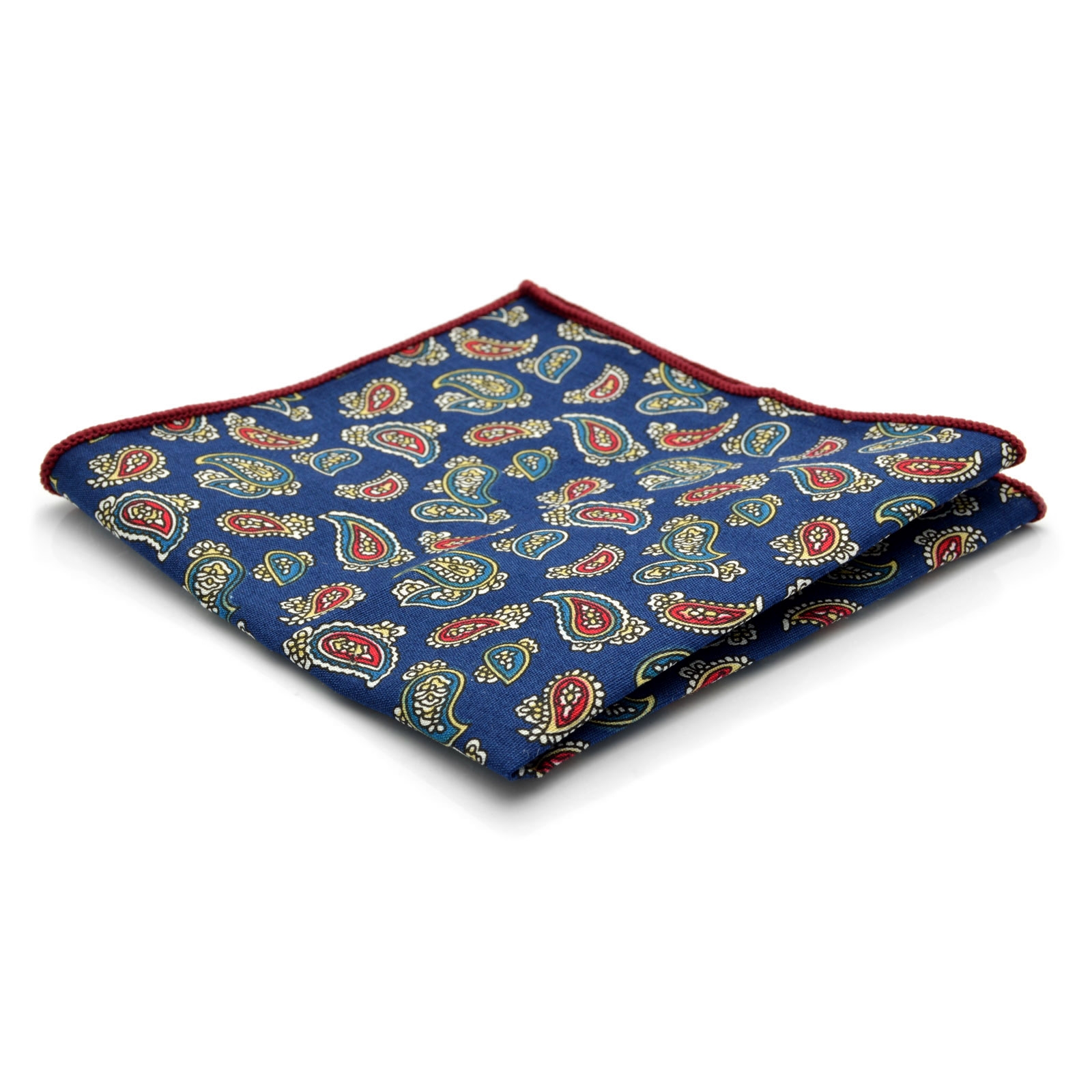 Tummansininen Paisley Taskuliina - 1