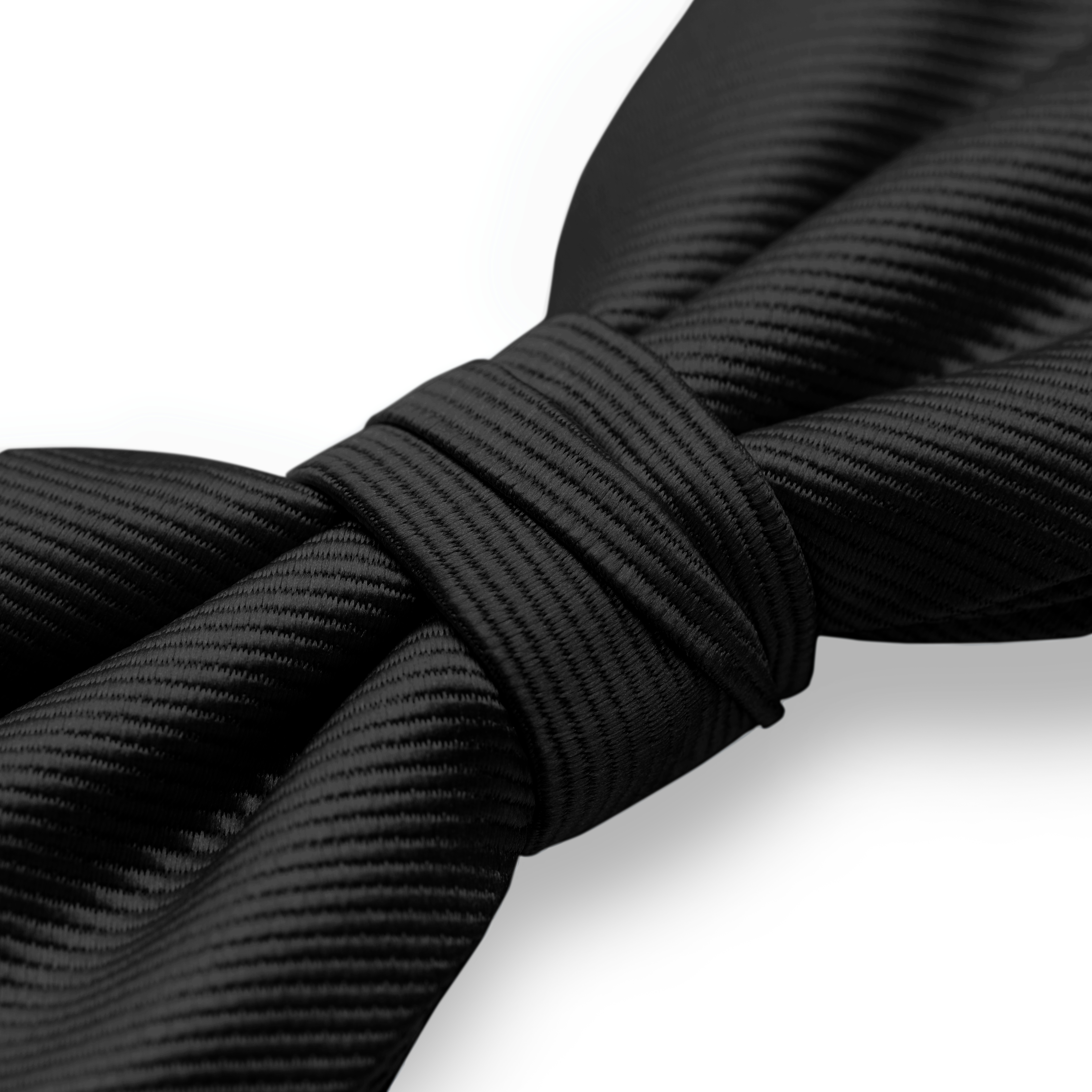 Črn predvezani grosgrain metuljček - 4