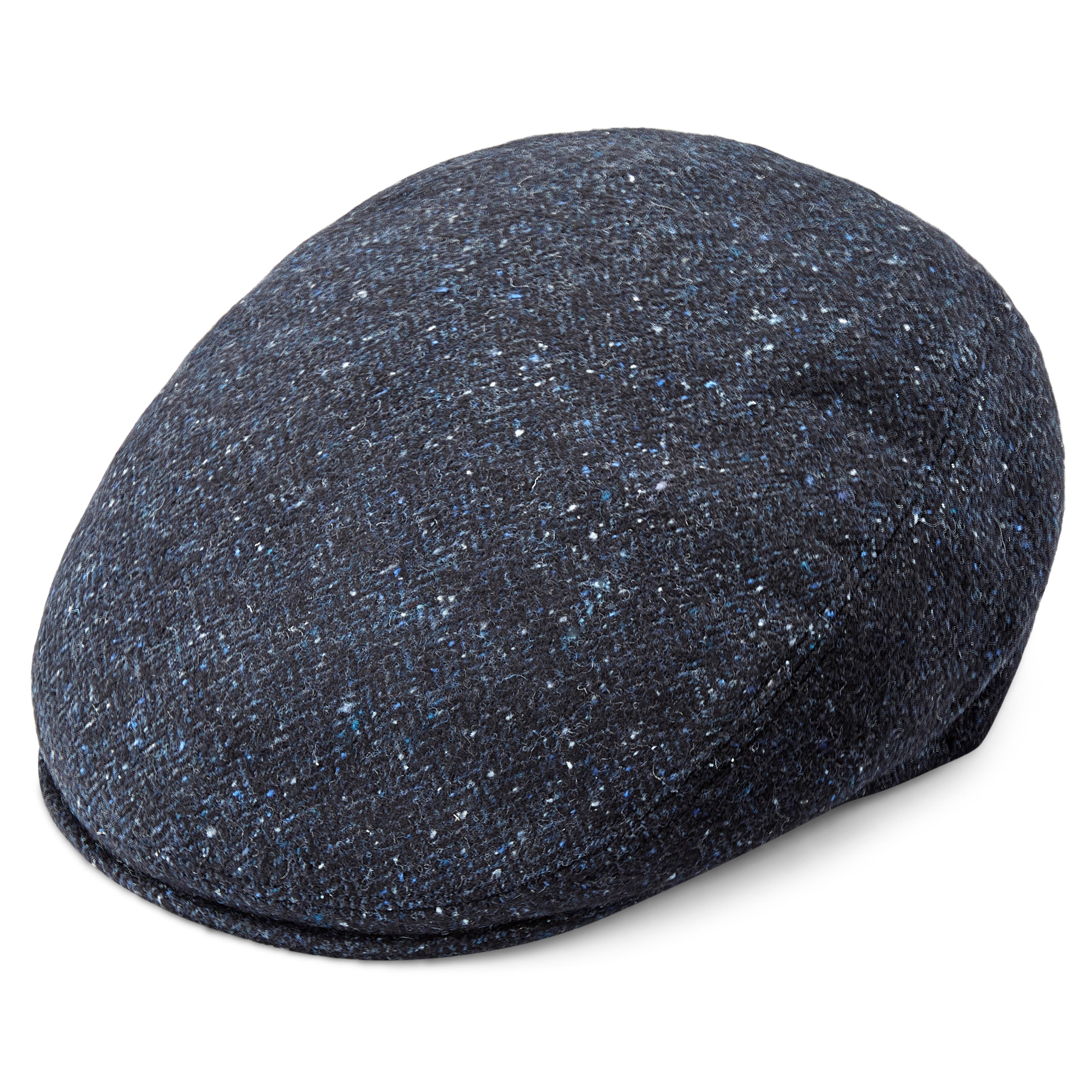 Fido | Deep Blue Patterned Flat Cap