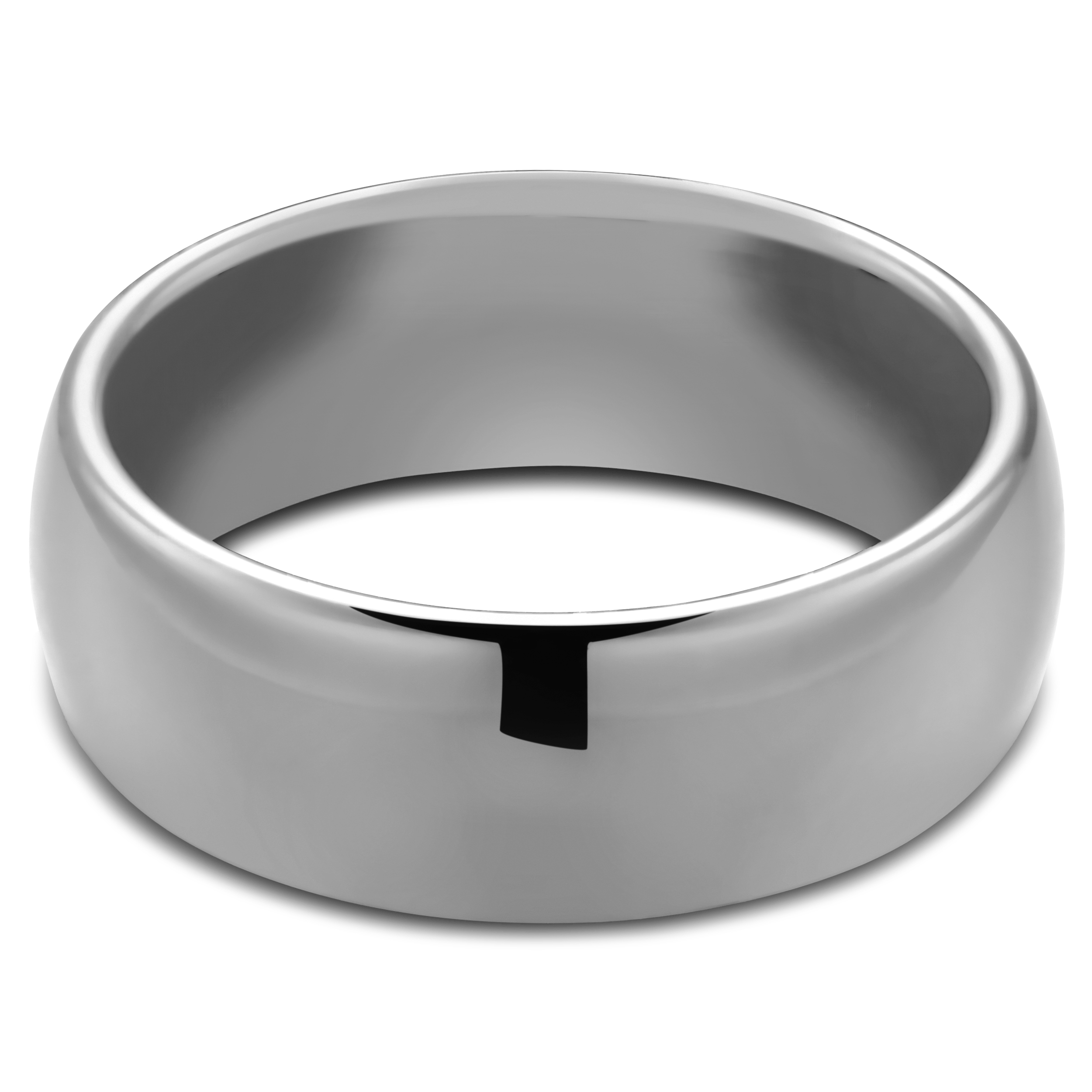 Terra | 8 mm Gepolijst Gunmetal Grijze Wolfraam Ring - 2