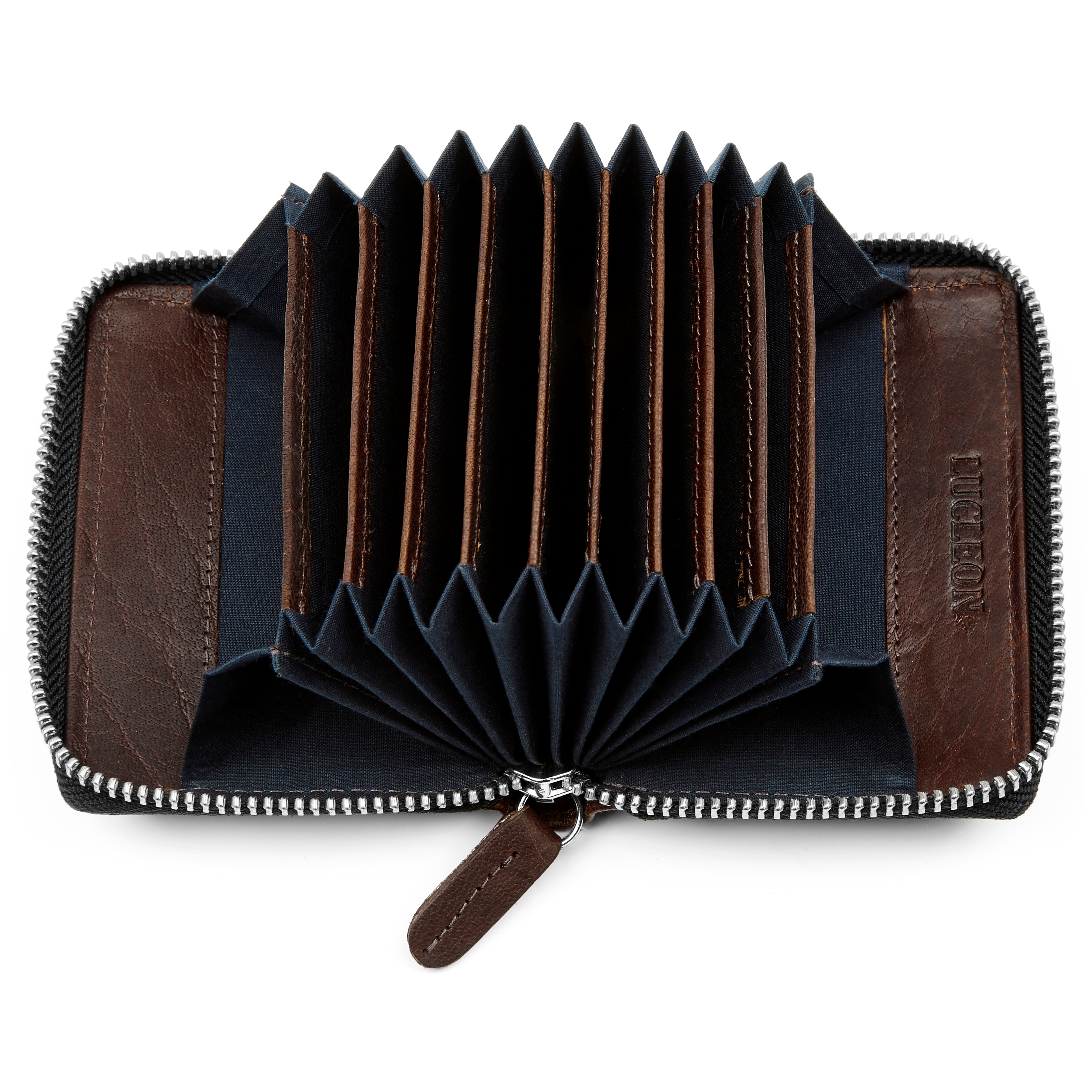 Braunes Montreal RFID Leder Kartenetui - 2