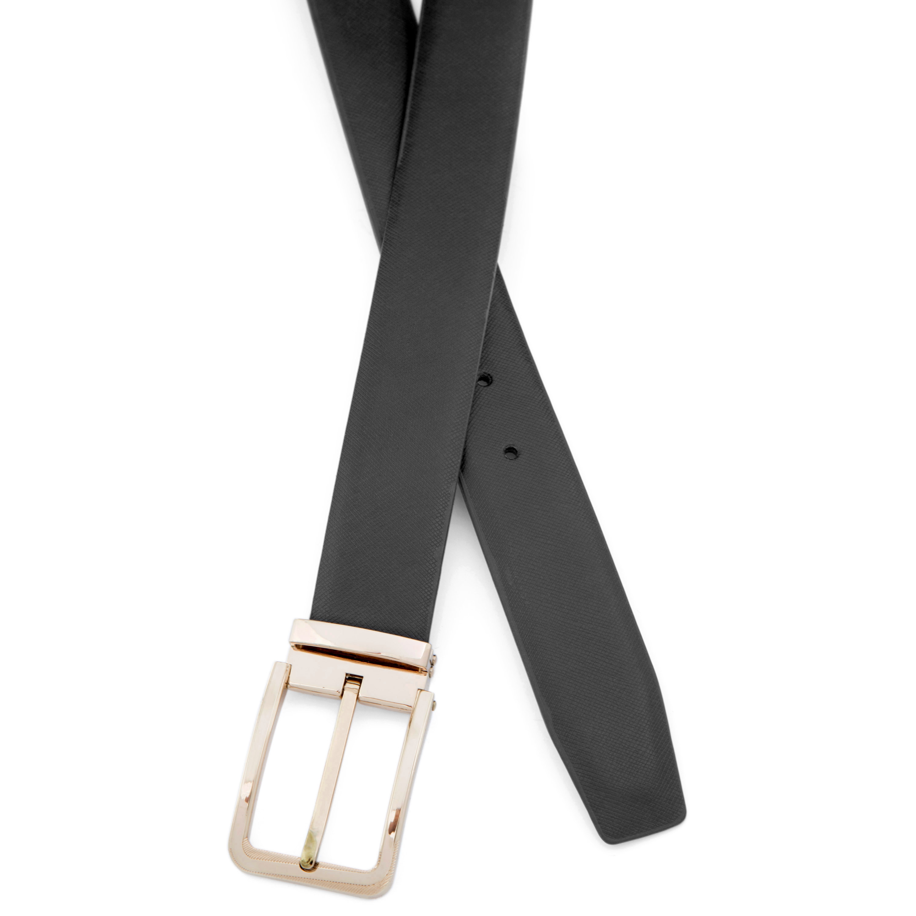 Klassischer Strukturierter V2 Ledergürtel - 3