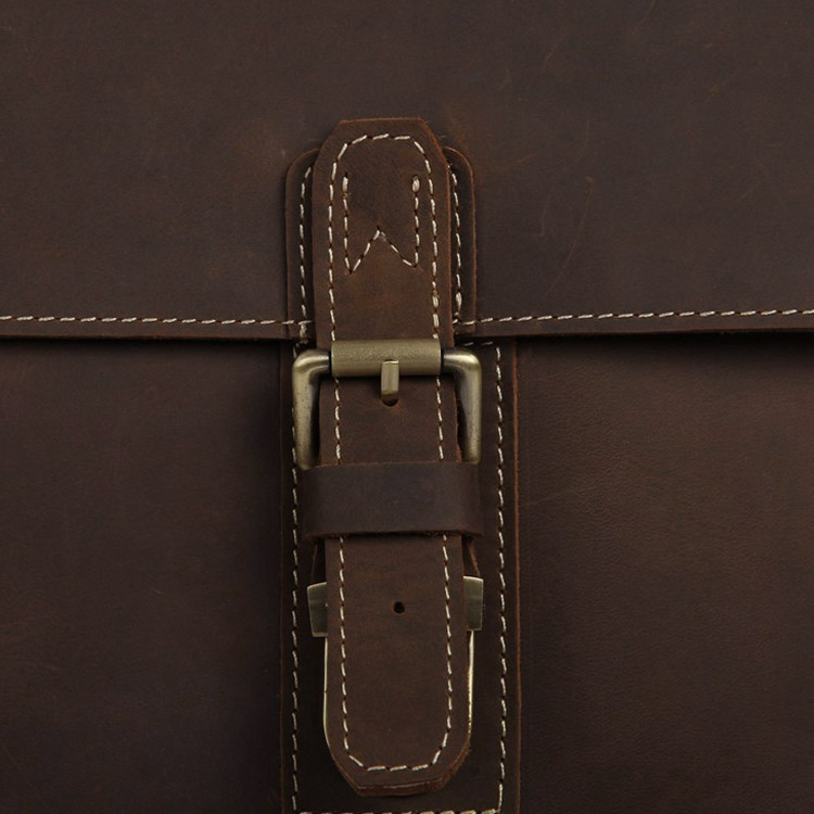 Brązowa skórzana teczka Tsar - 6