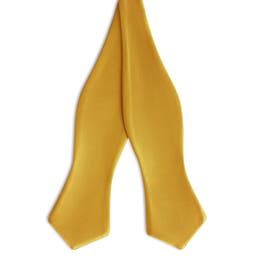 Golden Brown Self-Tie Satin Diamond Tip Bow Tie