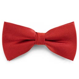 Red Pre-Tied Silk-Twill Bow Tie 