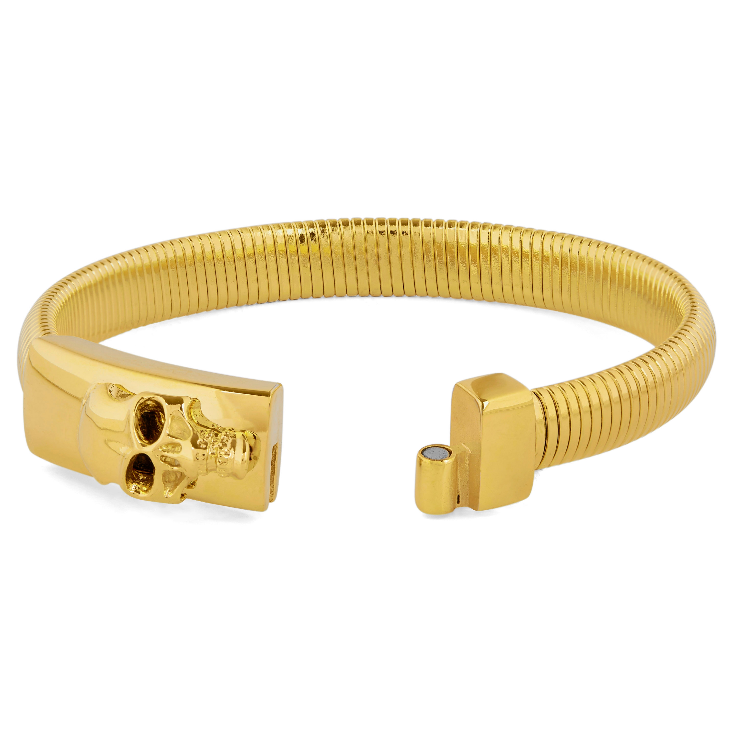 Kullansävyinen ranneke pääkallolukolla - 3