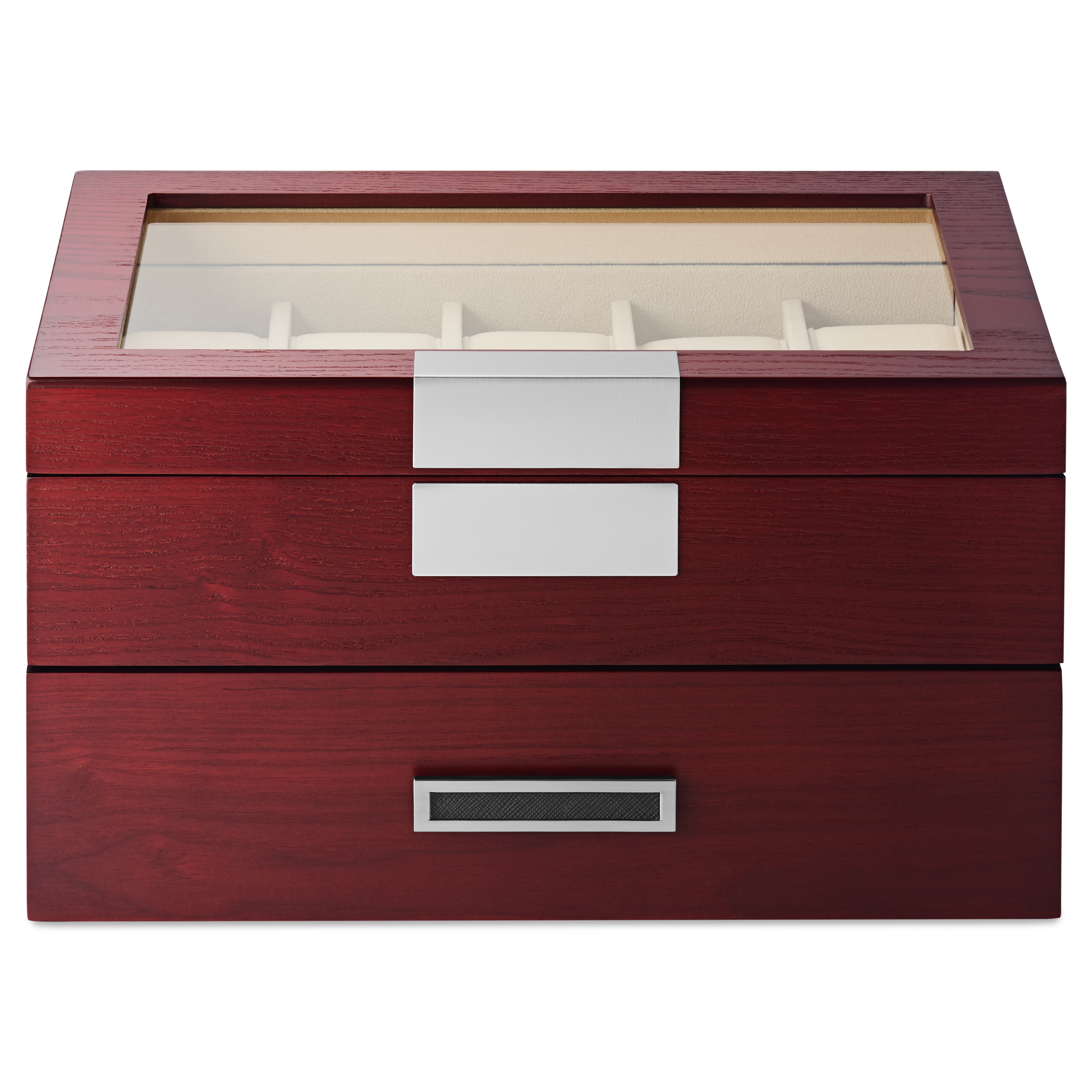 20 Fack Klocklåda i Körsbärsfaner med Displayglas - 3