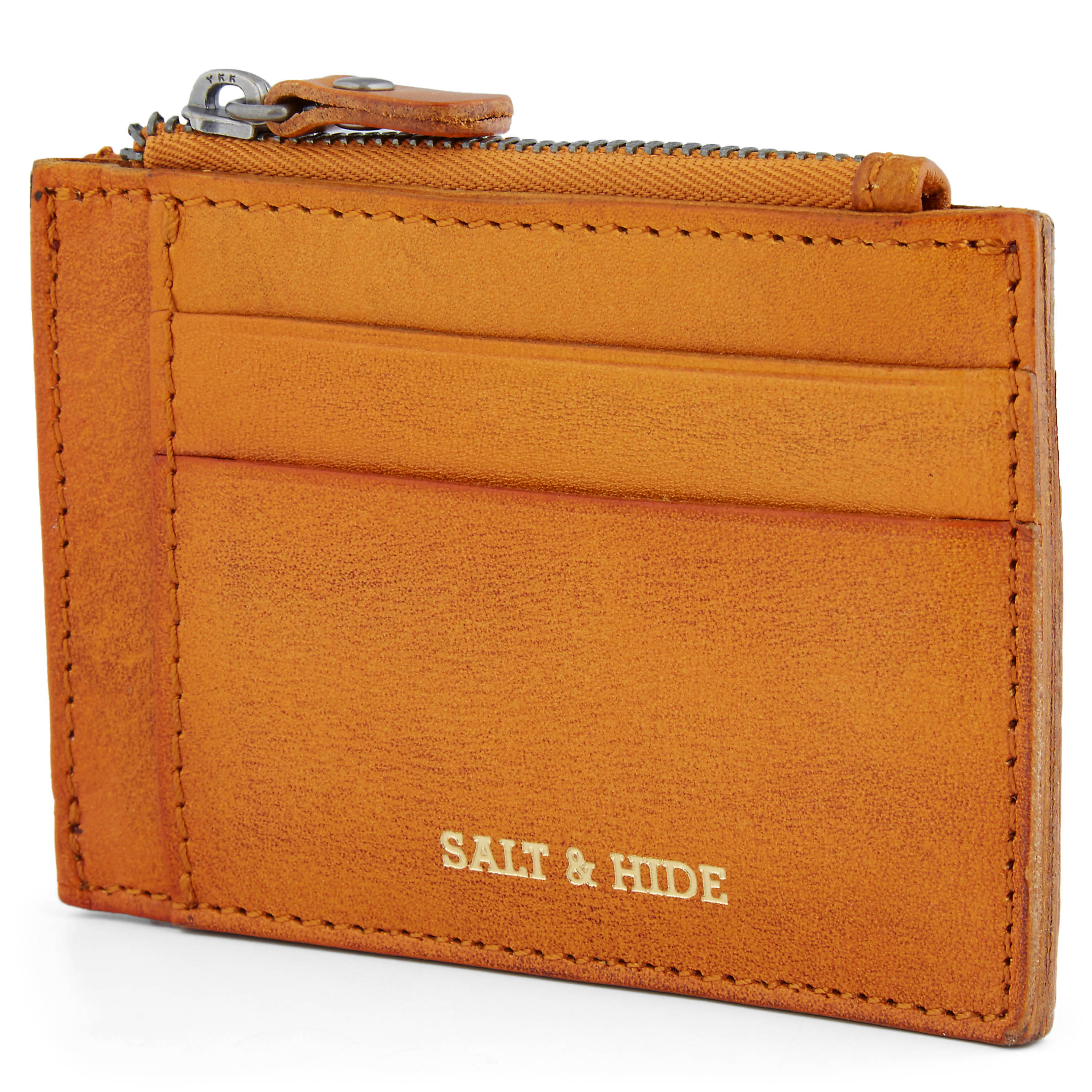 Monedero de cuero Osias marrón tostado - 1