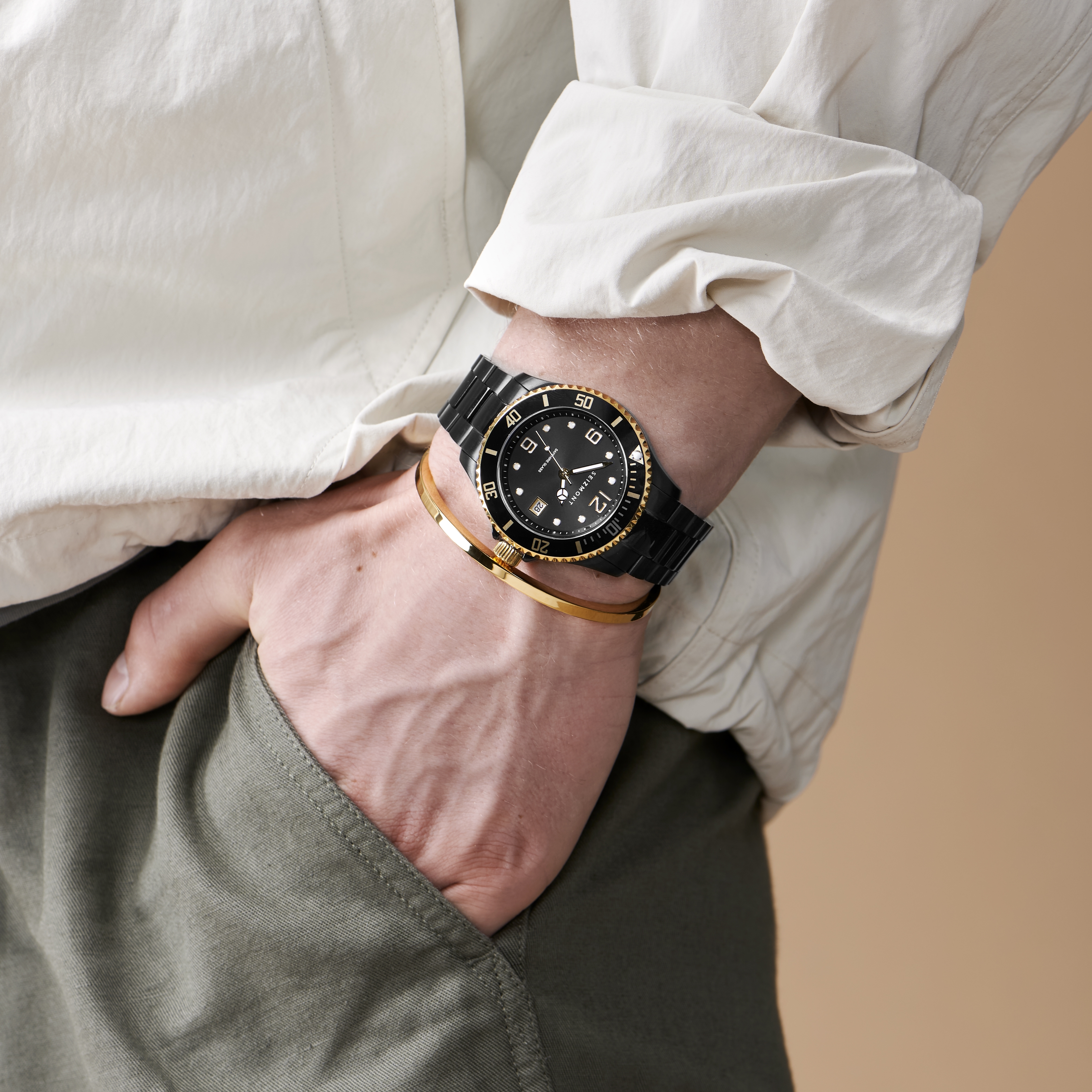 Komplet zlate Drew Tide ure in zapestnice - 4