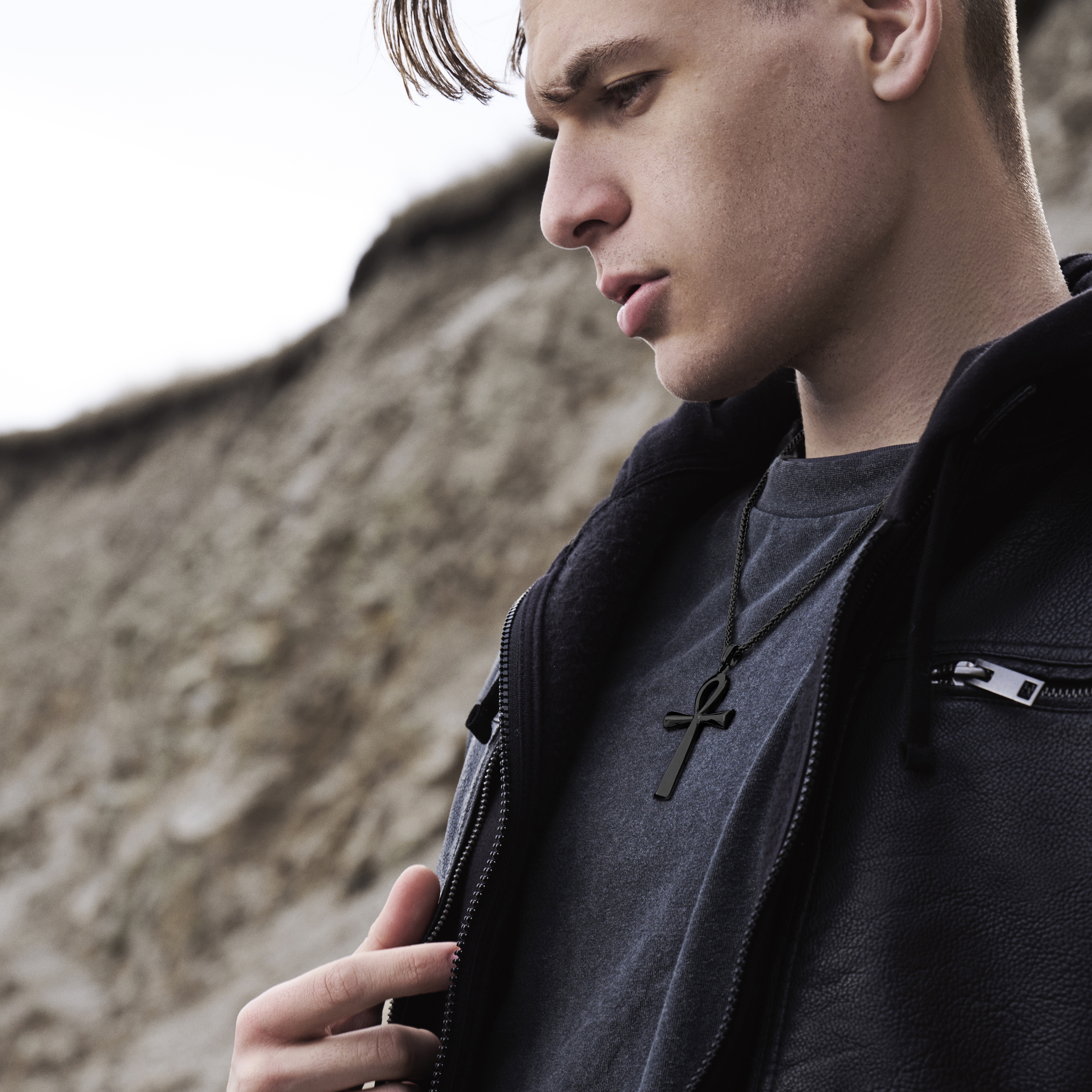 Black Ankh Necklace - 5