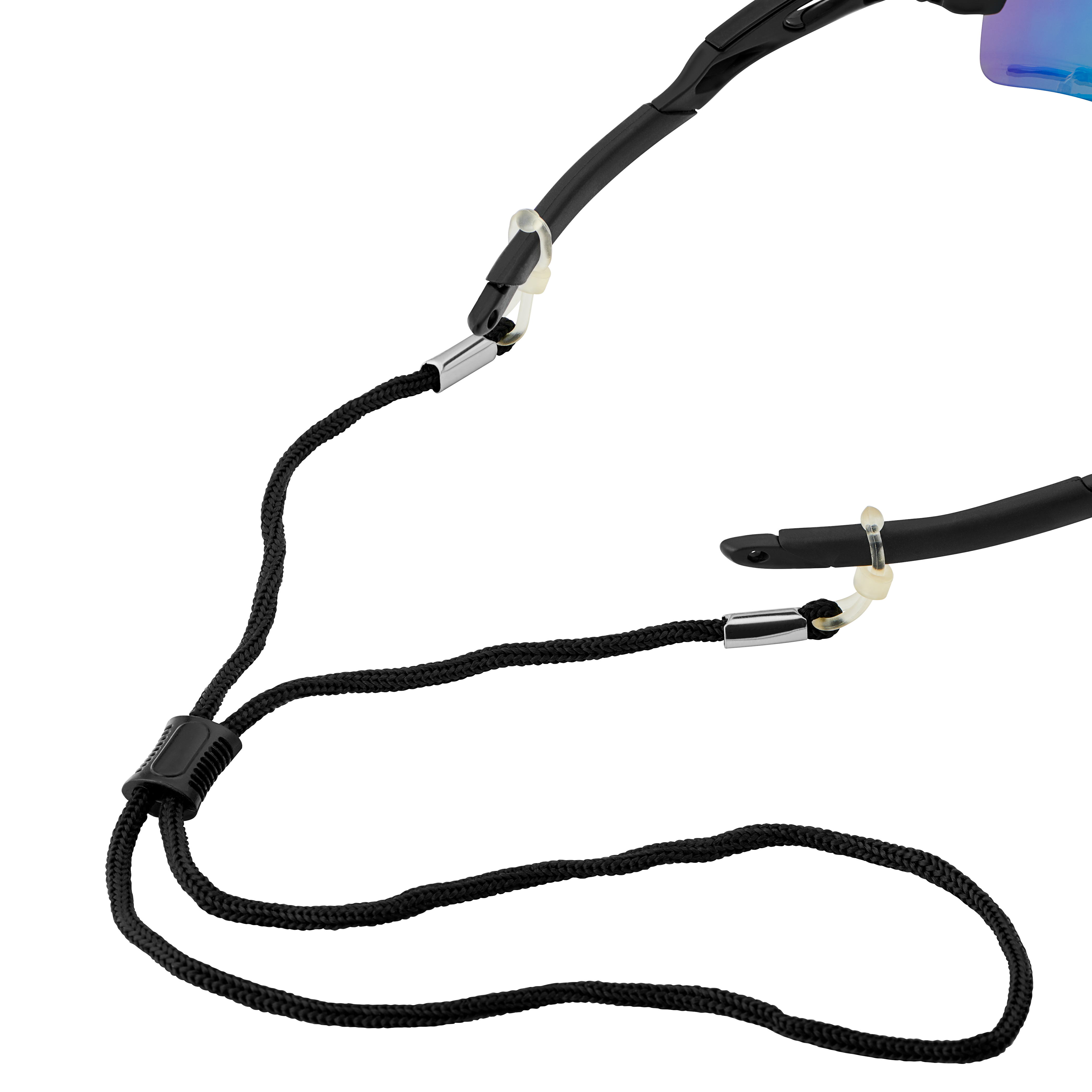 Sport-Sonnenbrille mit Wechselgläsern in Schwarz und Grau - 9