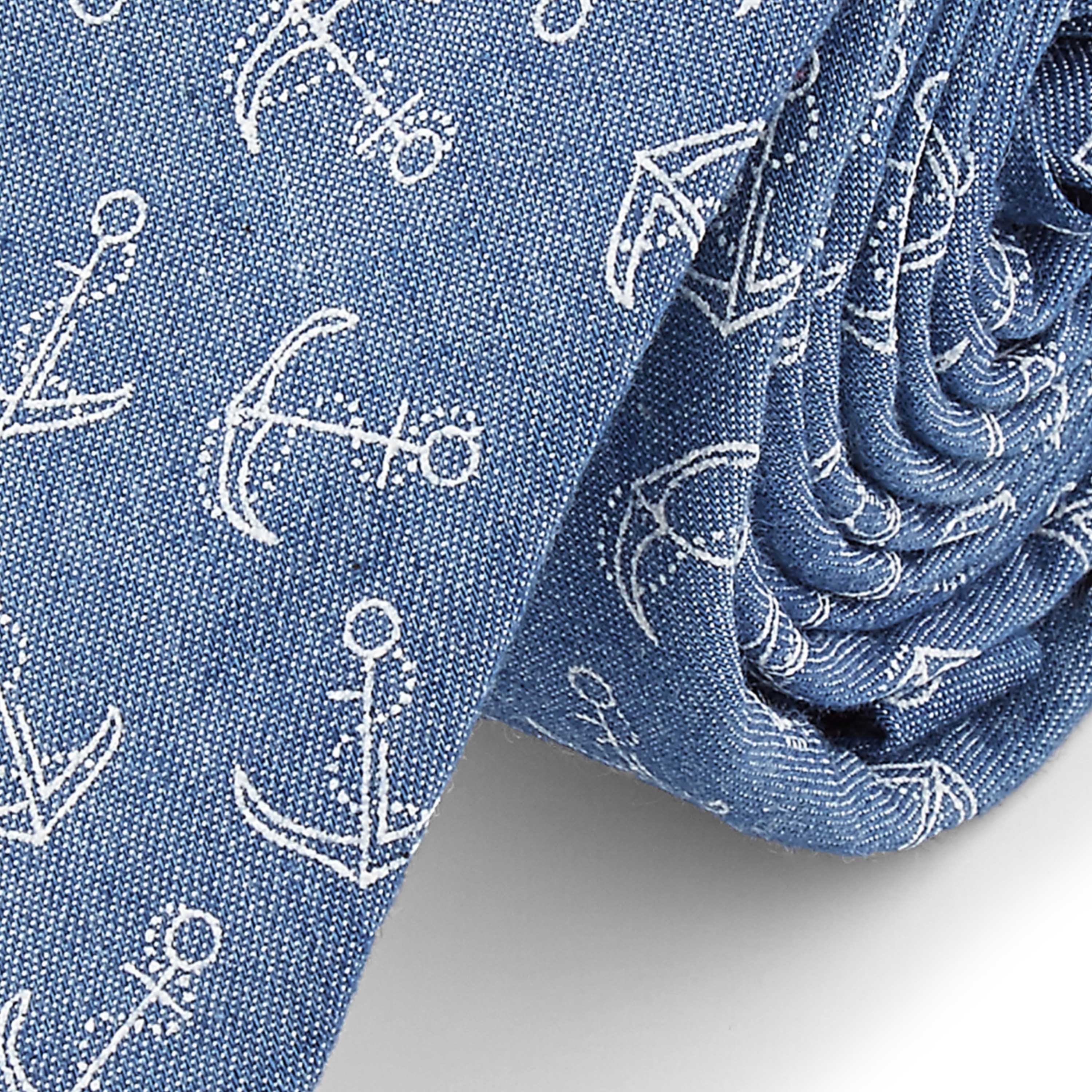 Lyseblåt Slips med Ankre - 2