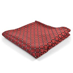 Bordeaux Chequered Pocket Square