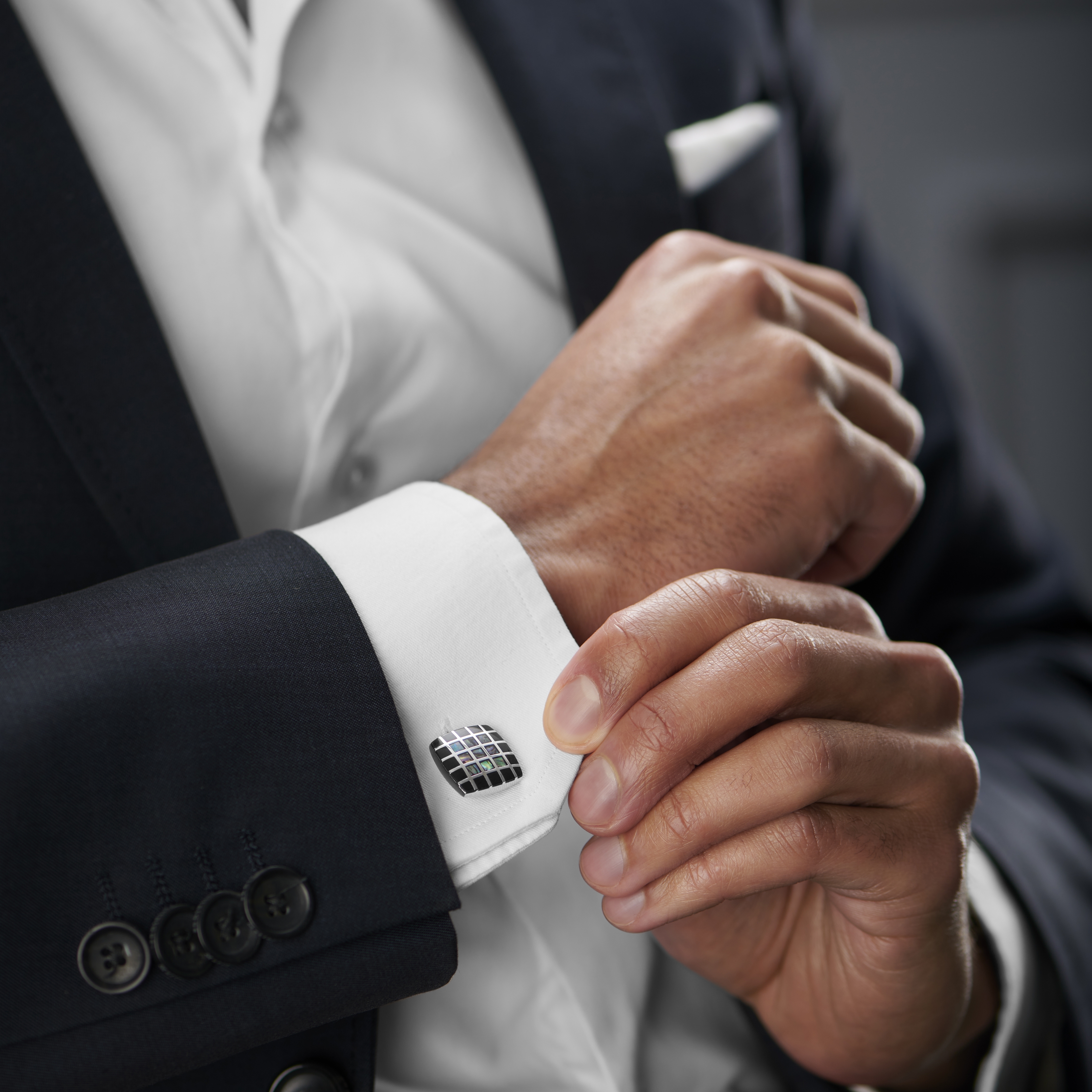 Square Silver-Tone Bold & Ornate Squares Cufflinks - 4