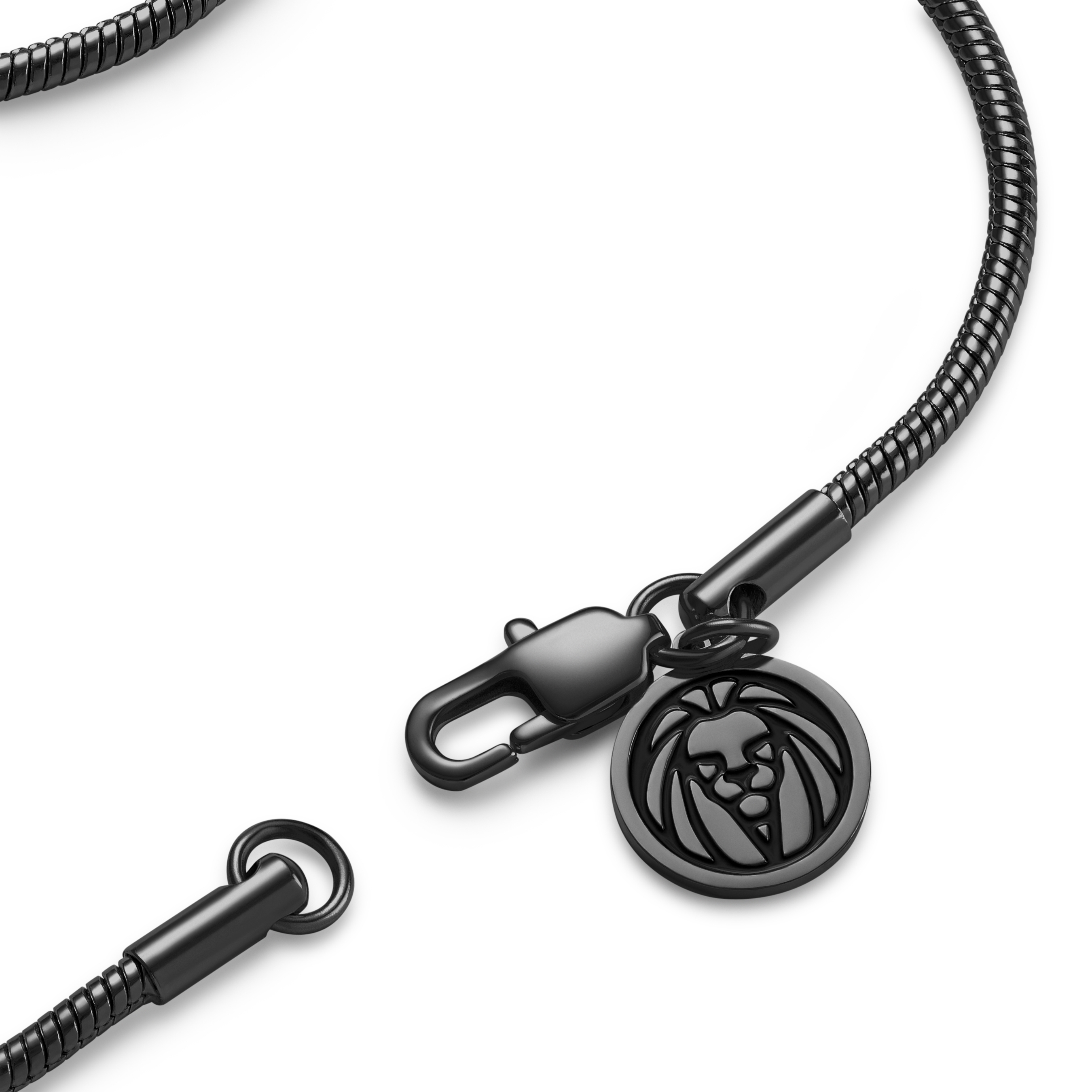 Essentials 2 mm Gunmetal Black Snake Chain Bracelet In stock! Lucleon