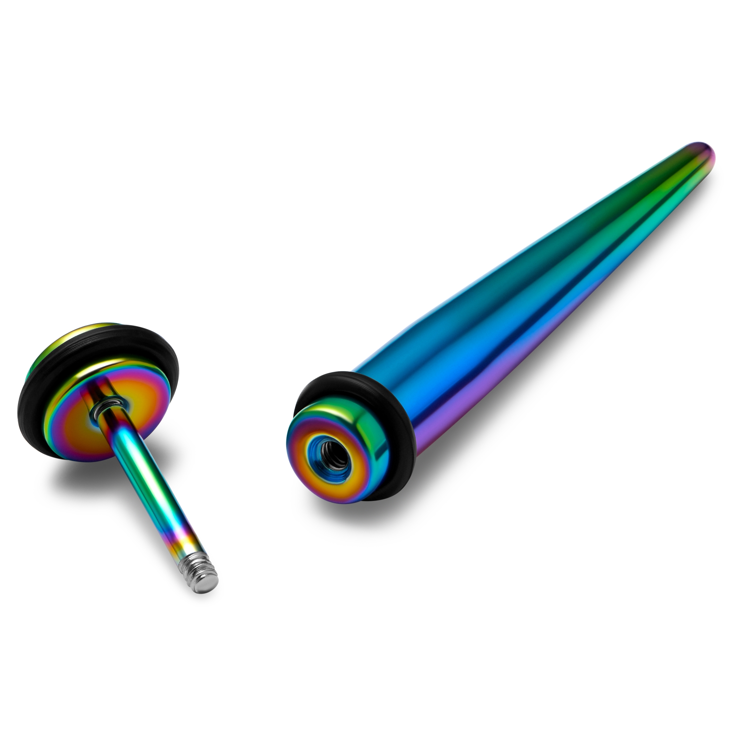 Satago | 6 mm falošný taper z nehrdzavejúcej ocele v dúhovej farbe - 2