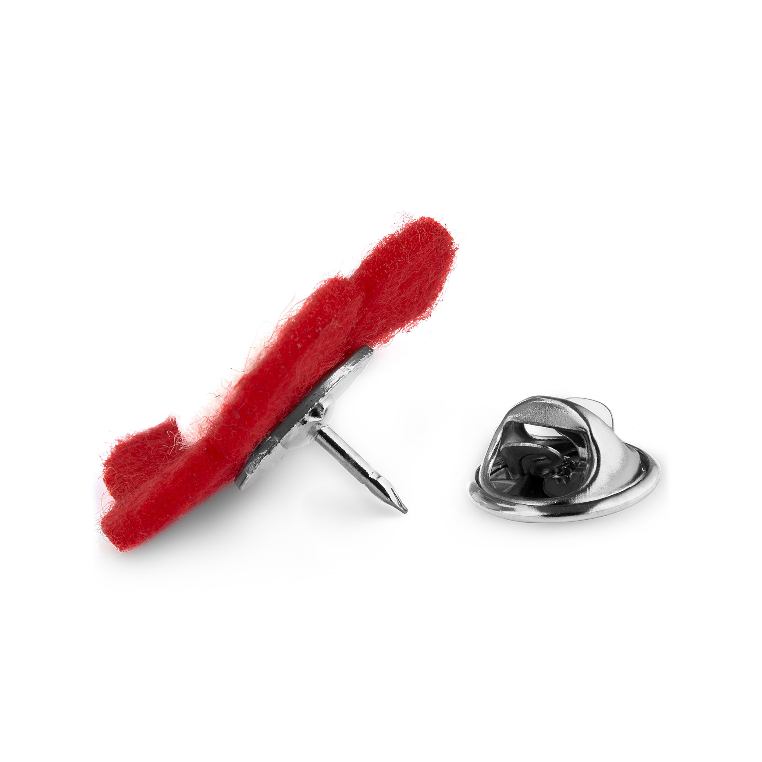 Καρφίτσα Πέτου Κόκκινο και Λευκό Λουλούδι - 3