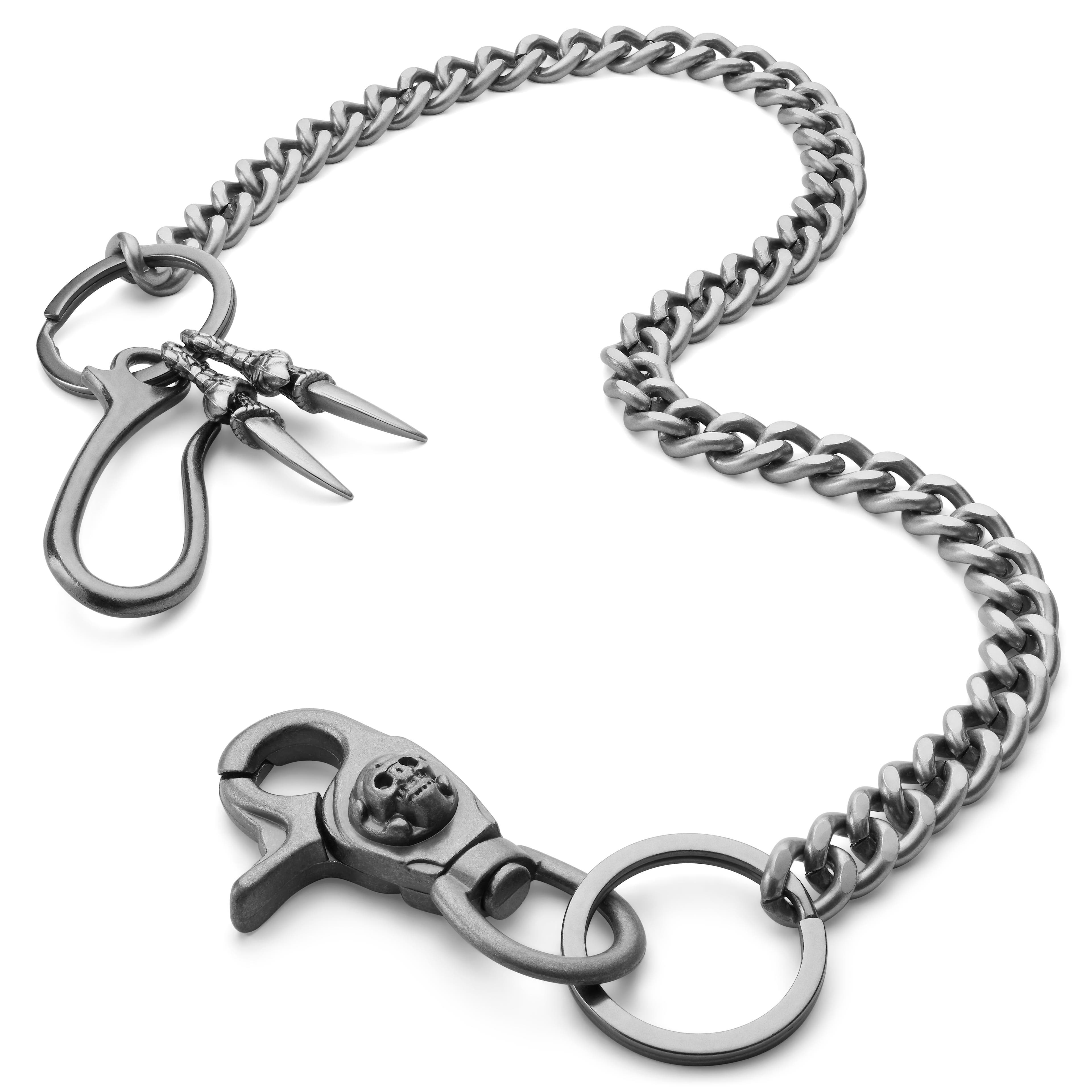 Wallet Chain Eagle Talons with Skull