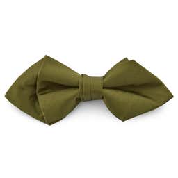 Leaf Green Basic Pointy Pre-Tied Bow Tie