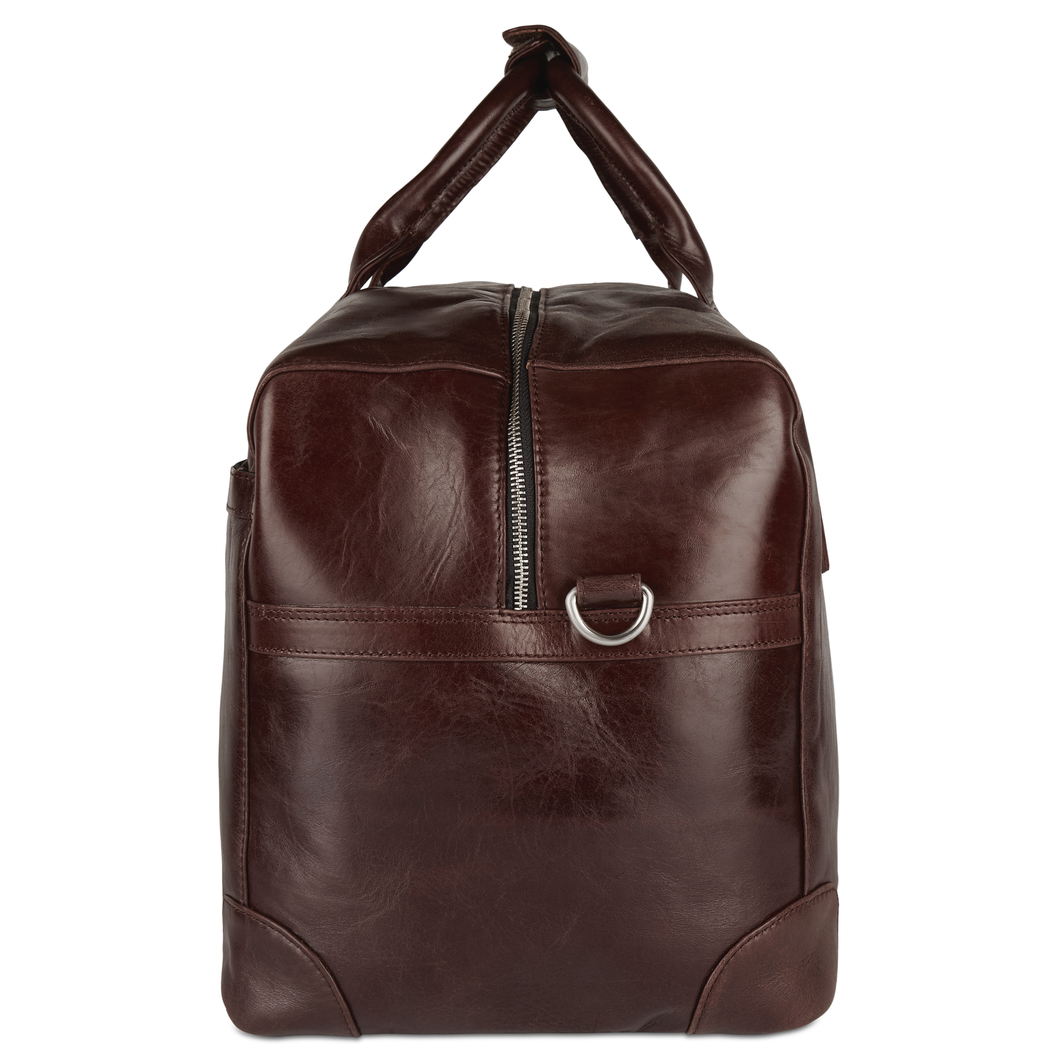 Dunkelbraune Jasper Leder Wochenendtasche - 5