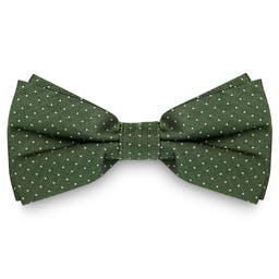 Green Polka Dot Silk Pre-Tied Bow Tie