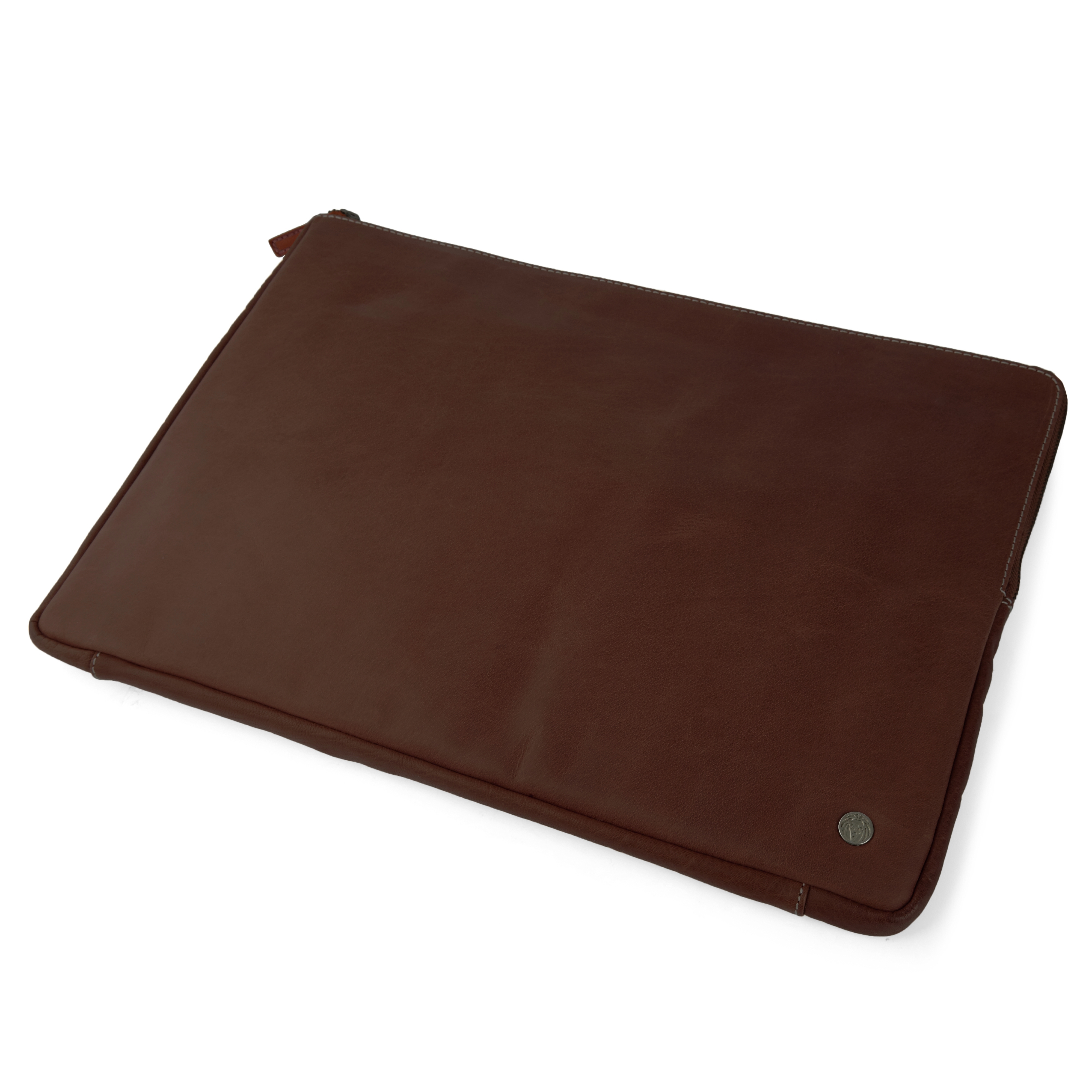 Oxford Brunt & Ljusbrunt Laptopfodral i Läder - 5