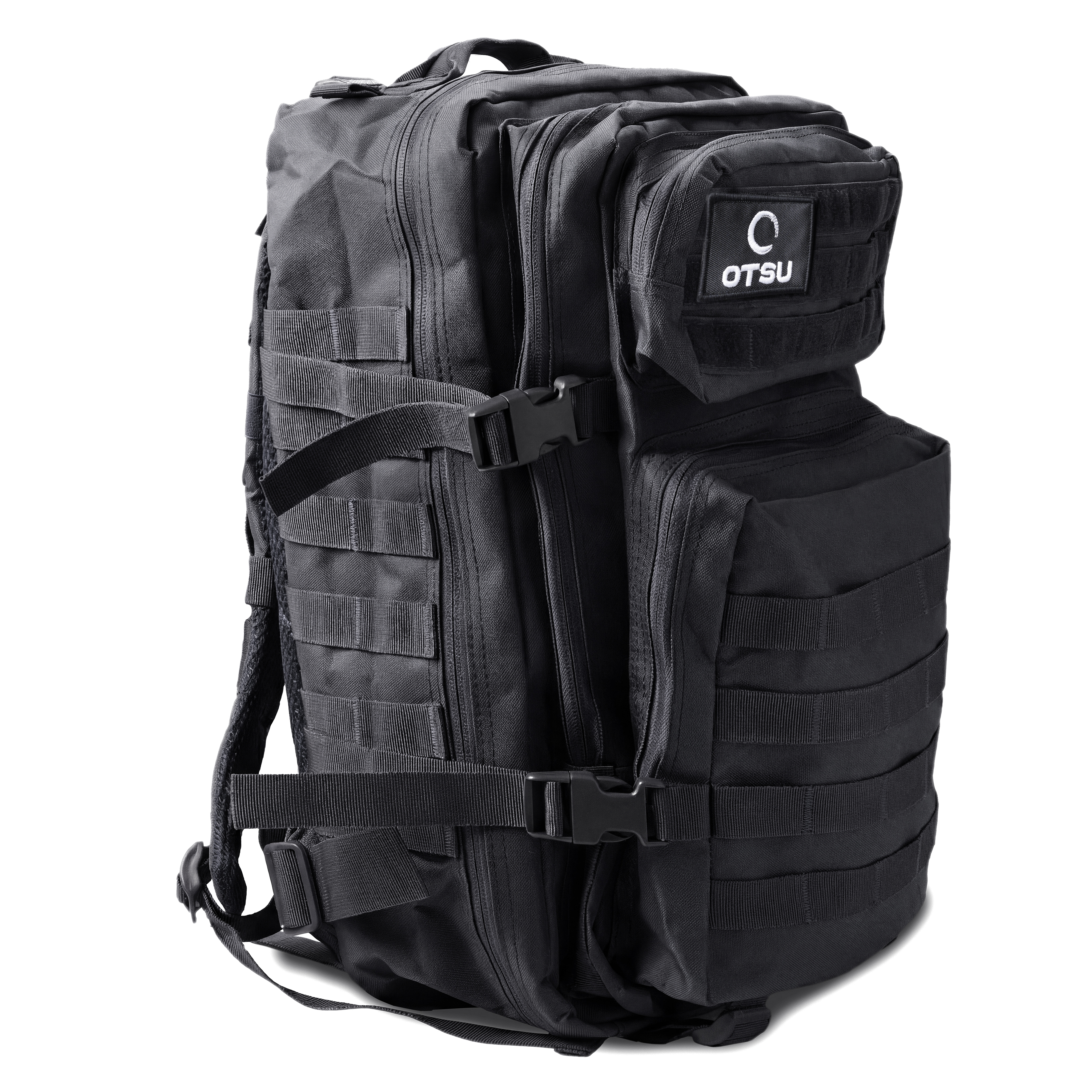 Expedition | Schwarzer modularer taktischer Rucksack mit 40 L Volumen und Patch-Fläche - 2