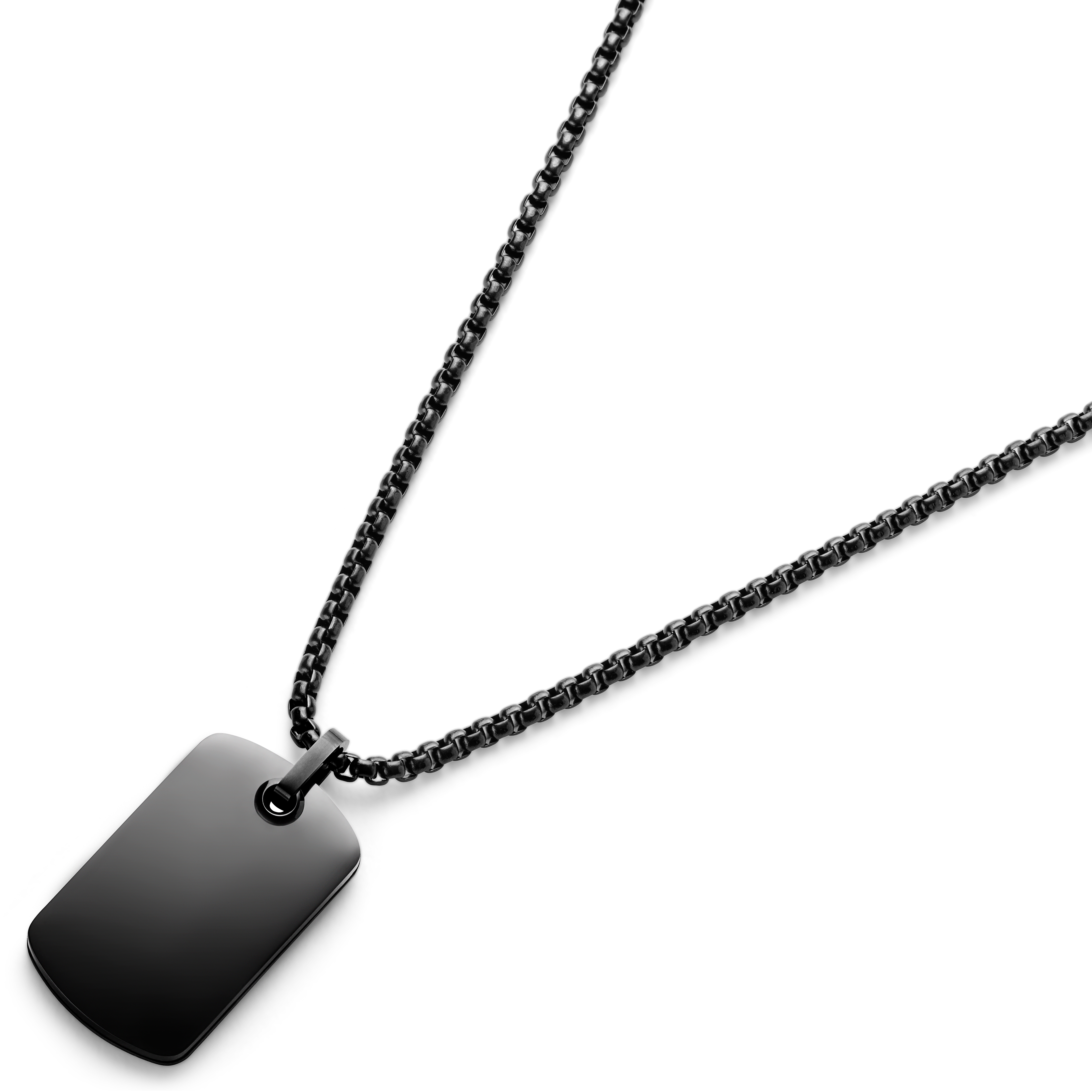 Panther | Black Carbon Fibre Dog Tag Necklace - 4