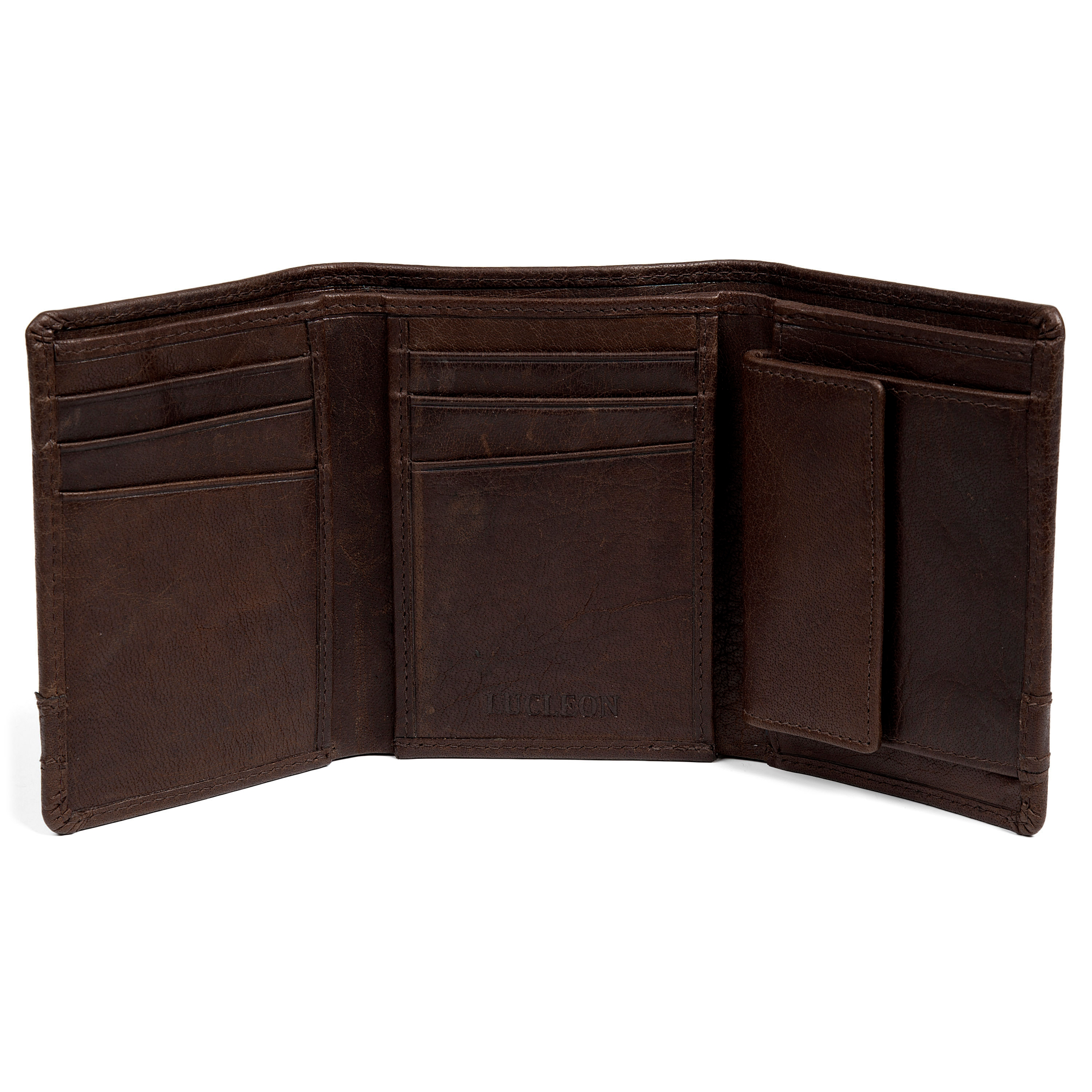 Montreal Trifold Brown RFID Leather Wallet - 2