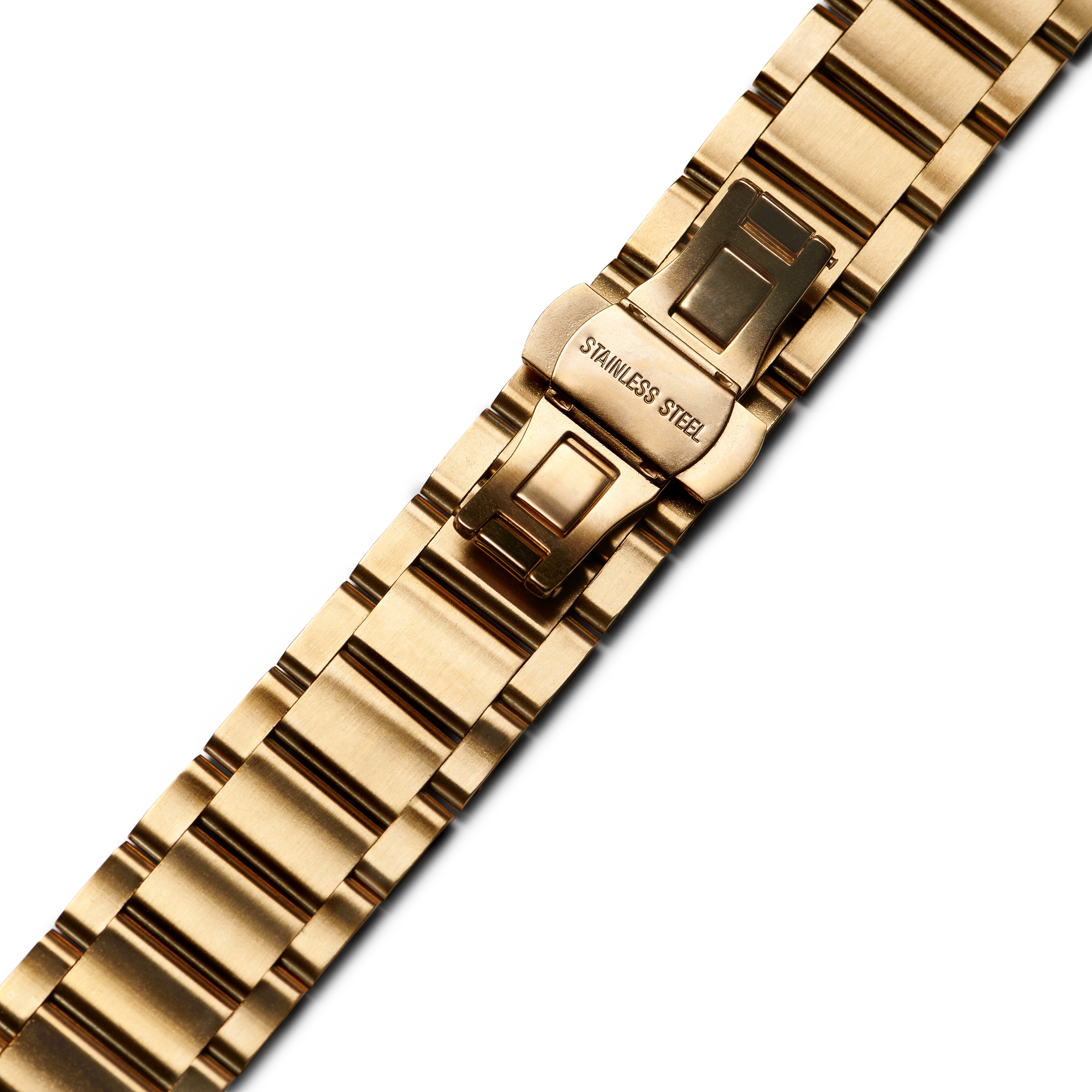 Bracelet de montre en acier inoxydable rose gold de 21 mm - Fixation rapide - 3