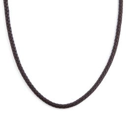 5mm Brown  Woven Leather Necklace 