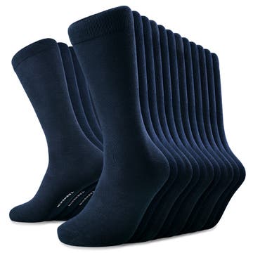 FreeFeel | Set van 12 paar koningsblauwe bamboe sokken FreeFeel | Set van 12 paar koningsblauwe bamboe sokken
