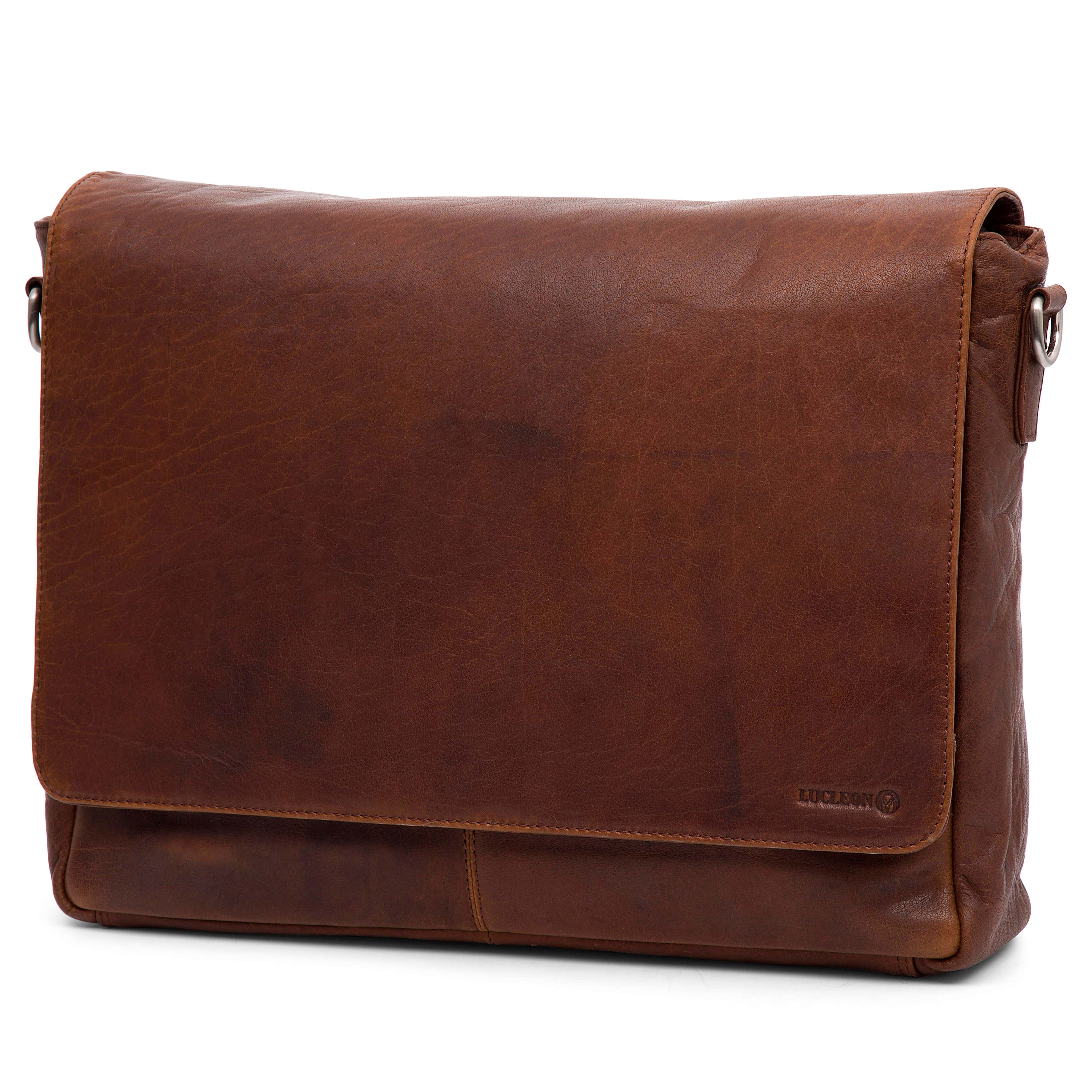Montreal Tan Leather Messenger Bag
