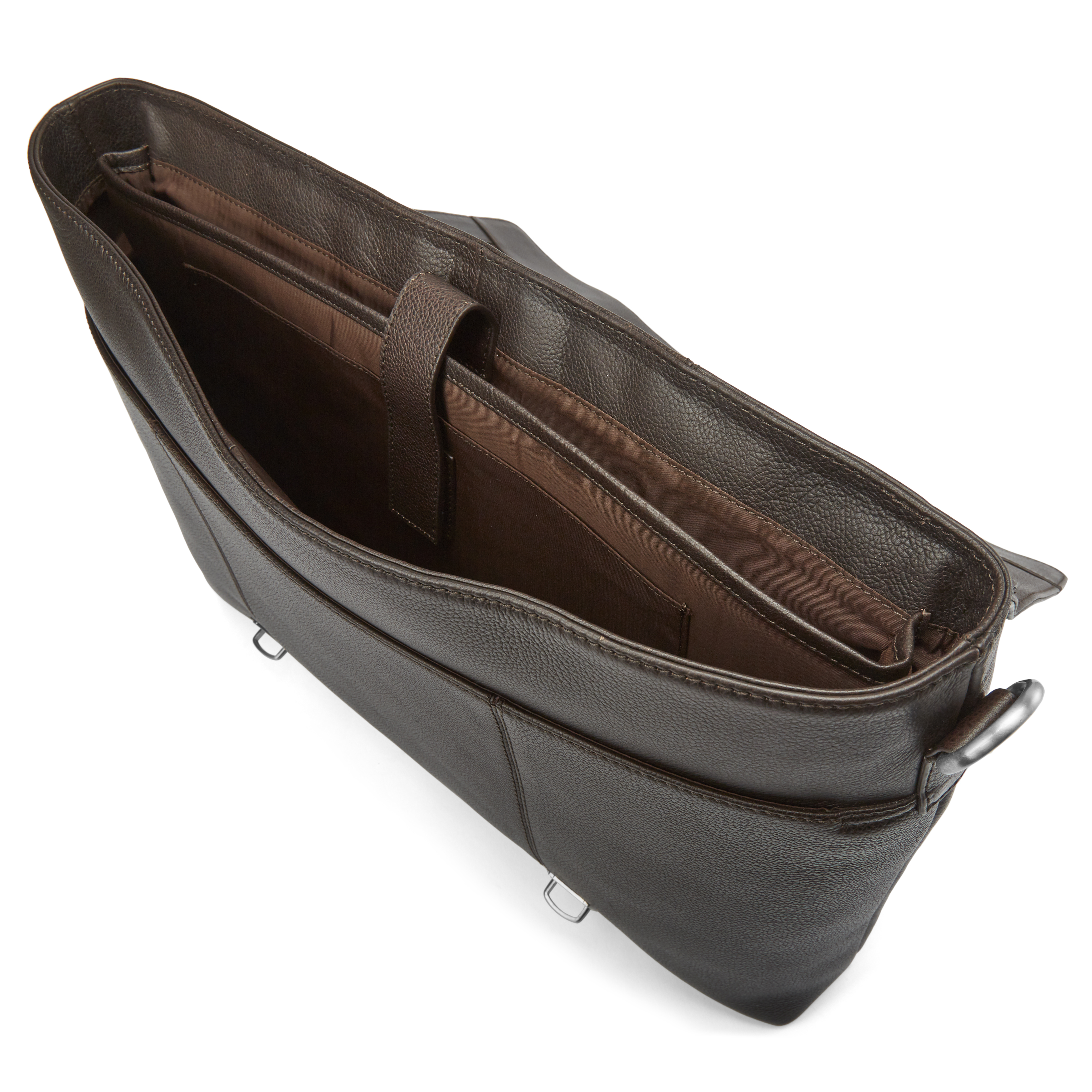 Sam Dunkelbraune Leder Messenger Tasche - 14